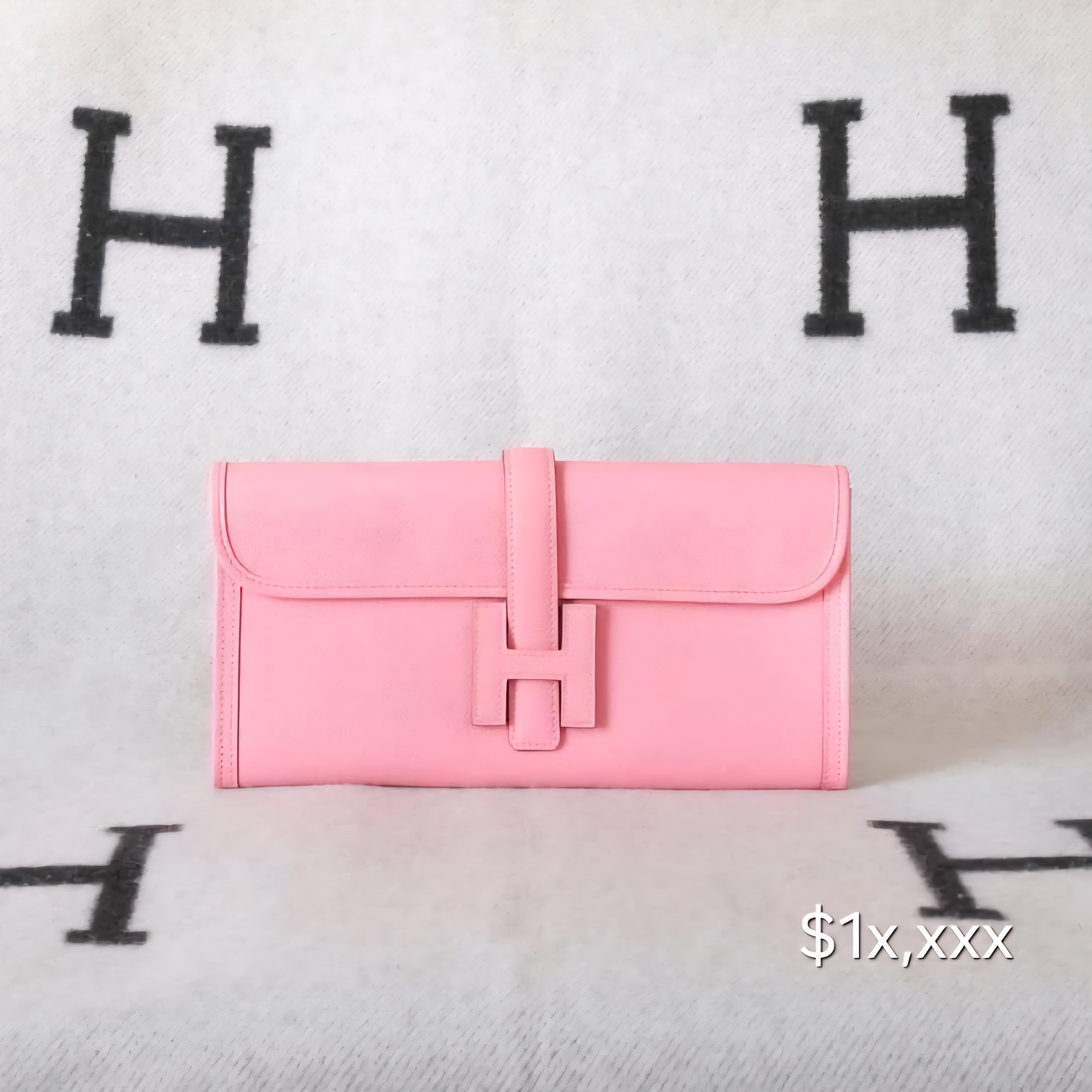 Preloved Hermès Jige Elan Clutch Epsom Leather Rose Confetti HK$1x,xxx  (HK$2,000 即時落訂)