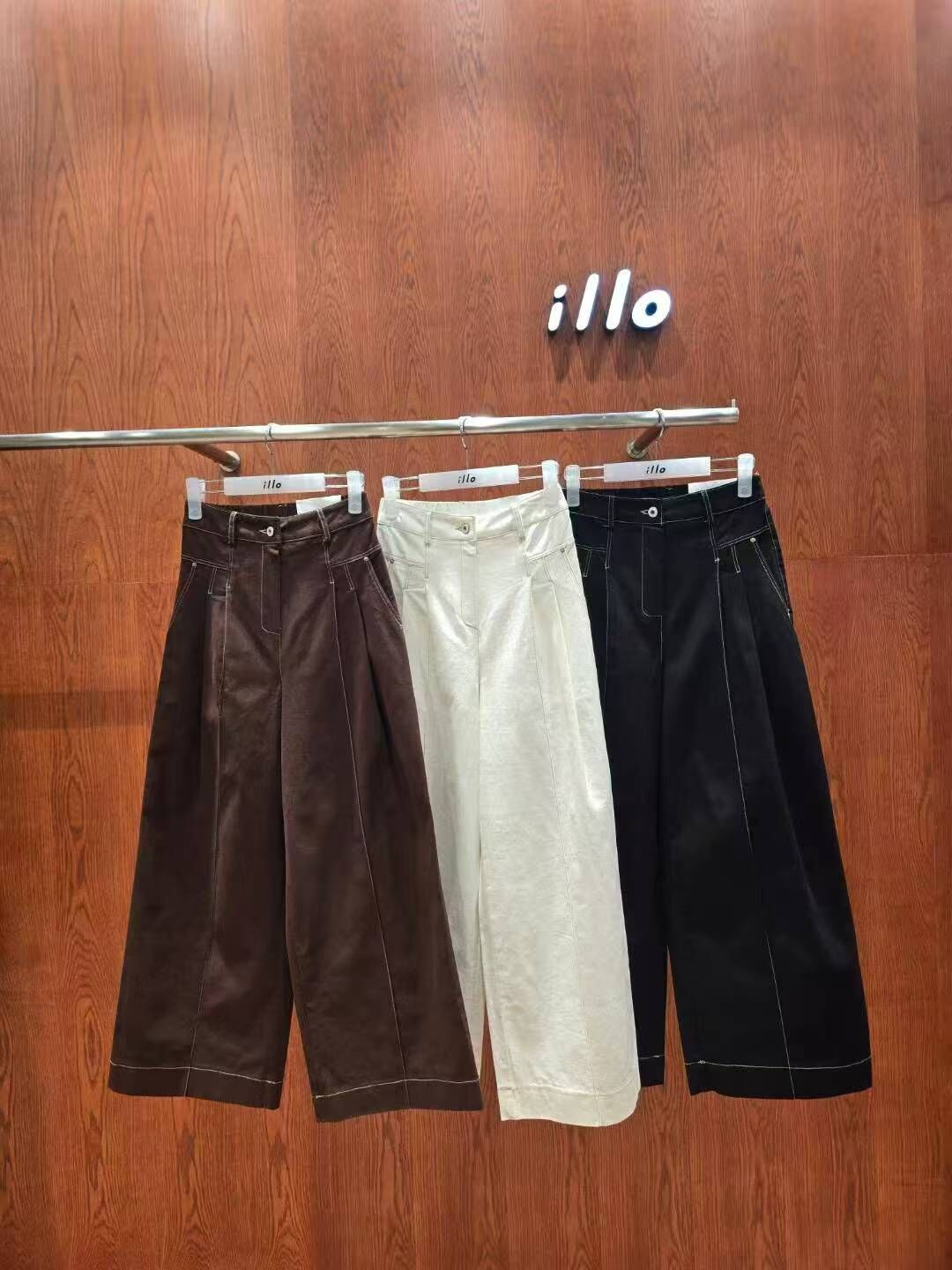 IO5117 明車線側打褶牛仔褲(S/M/L)