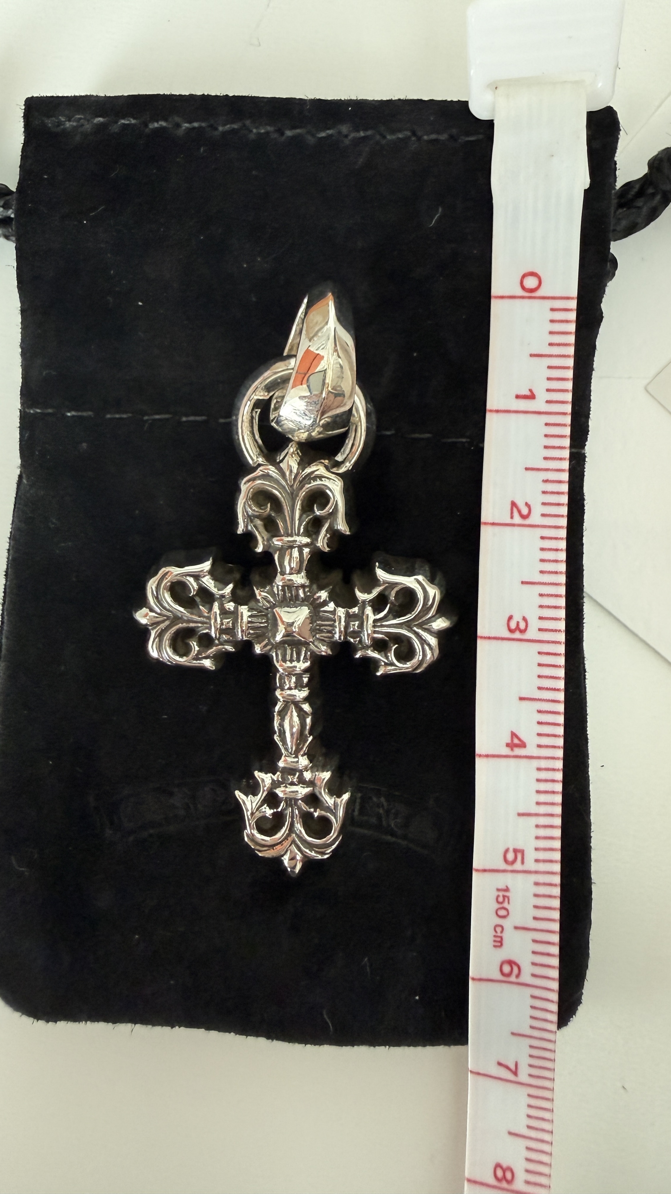 Chrome hearts Filigree cross pendant 火焰十字架