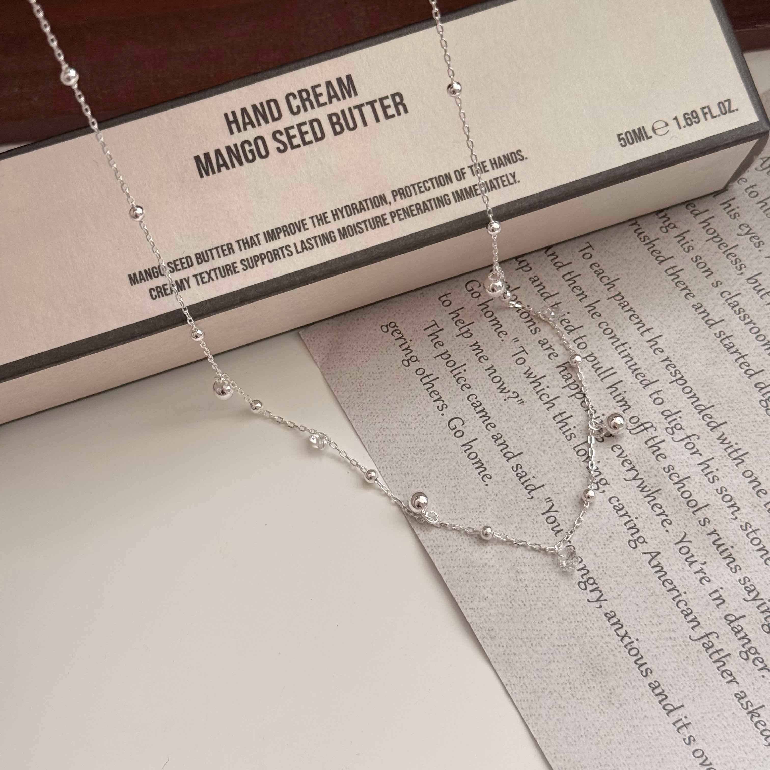 🇰🇷925 silver 冬日銀珠串串項鍊