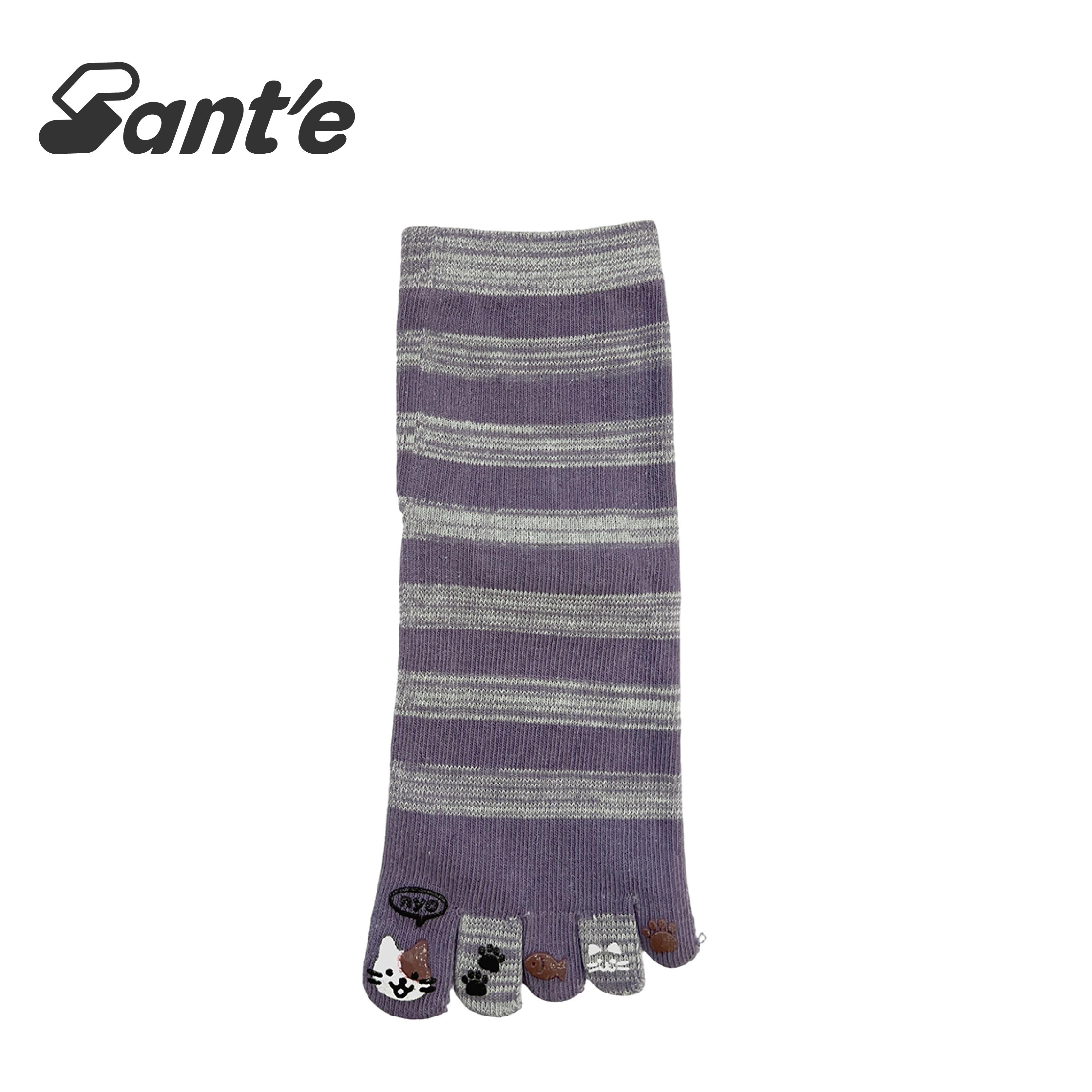 Santé 台灣 橫紋小貓五趾襪 女款 (2色) 44SA300