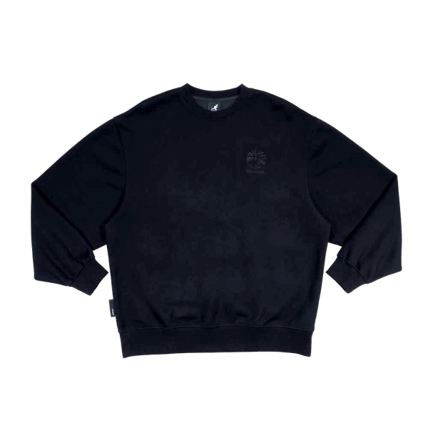 KANGOL 大學T 黑色 經典 繡花LOGO 上衣 中性 6555100920