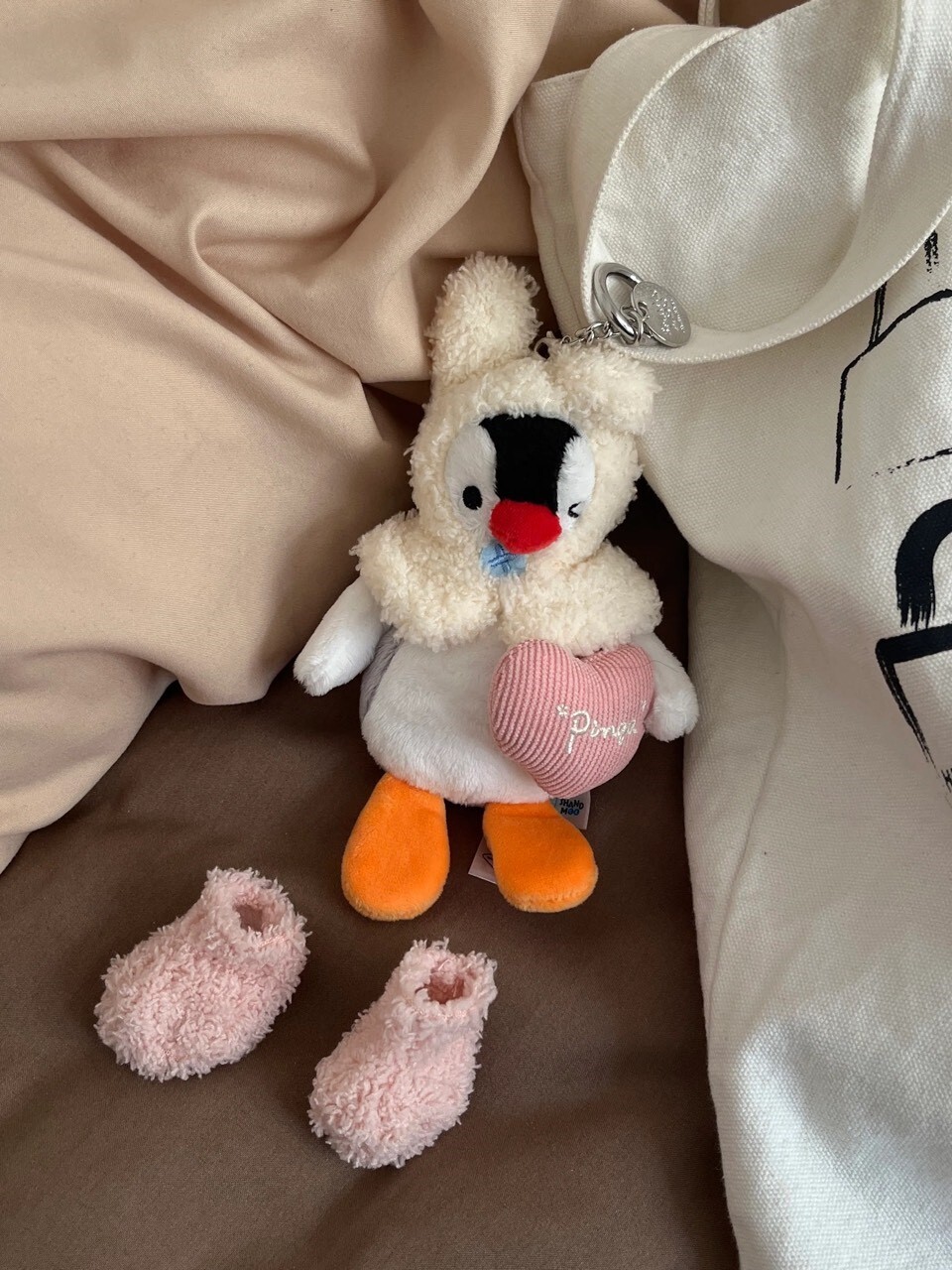 正版授權 Pingu 企鵝家族 冬日宅家系列 掛件吊飾