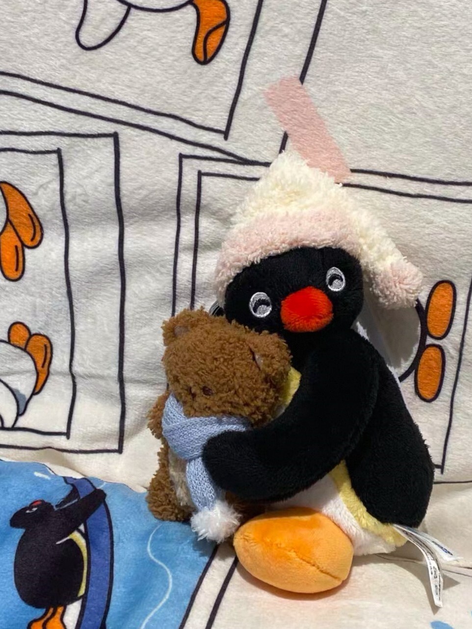 正版授權 Pingu 企鵝家族 冬日宅家系列 掛件吊飾