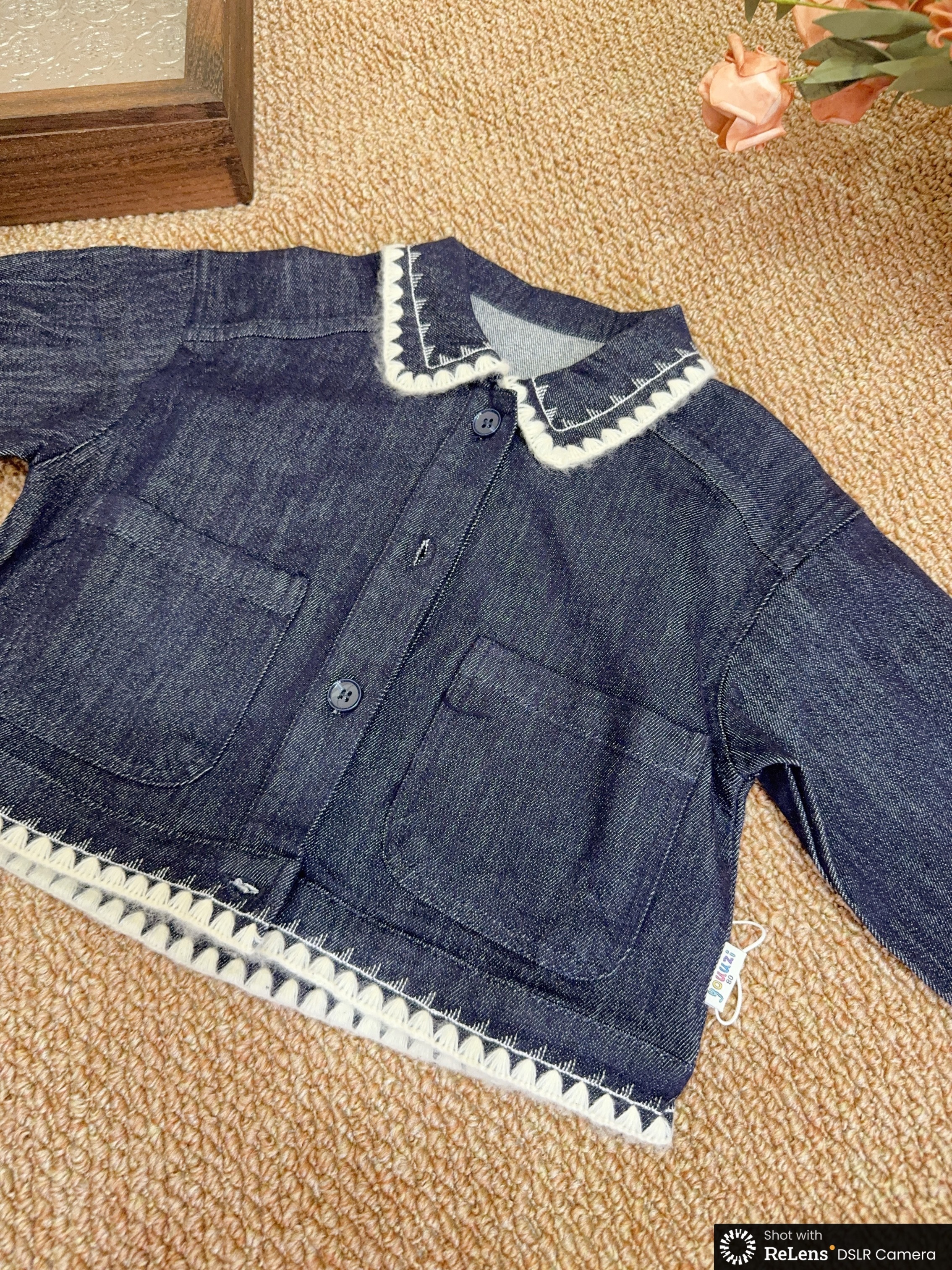 YZ35156編織牛仔外套d27