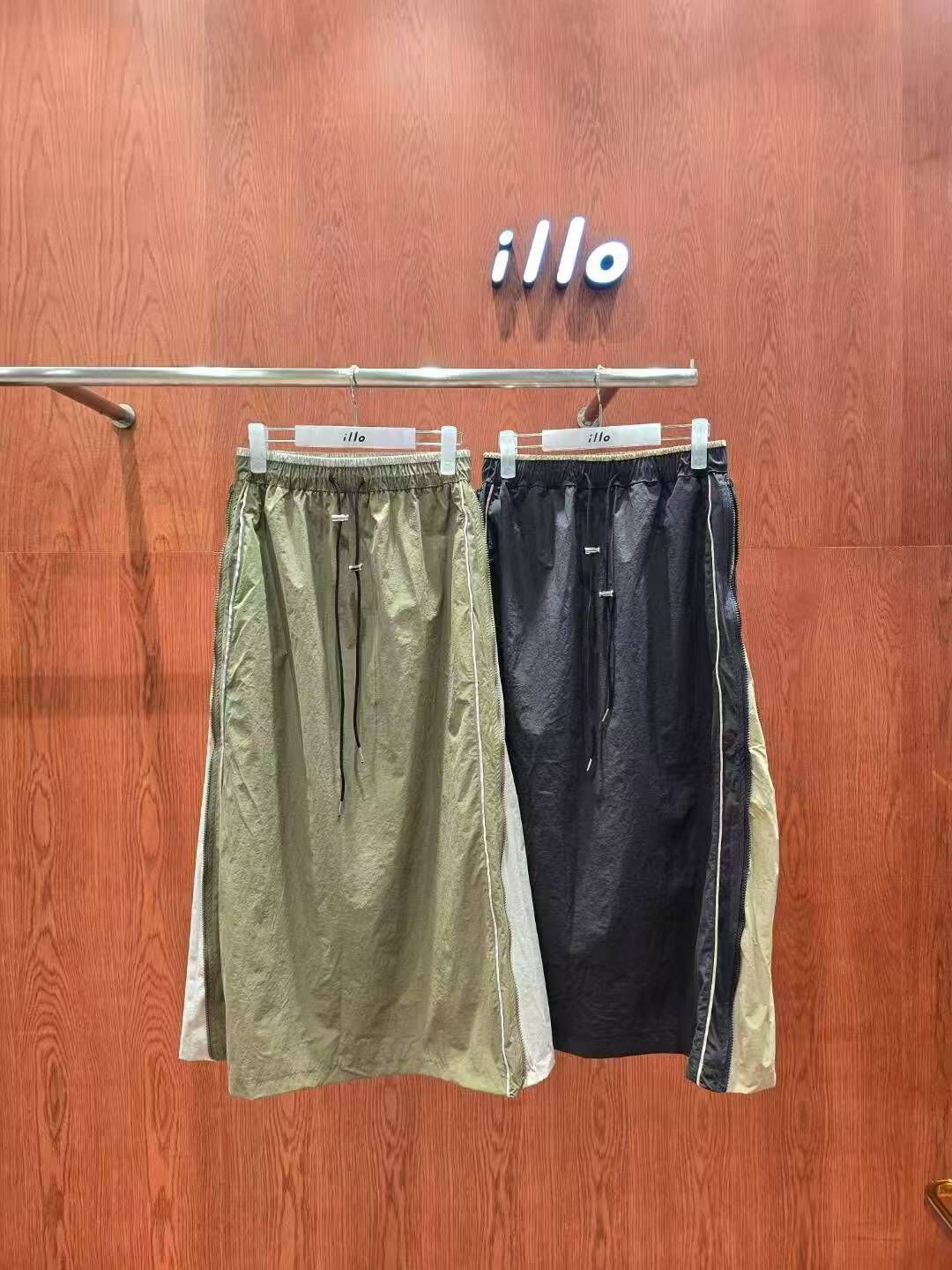 IO5122 防風料抽繩長裙