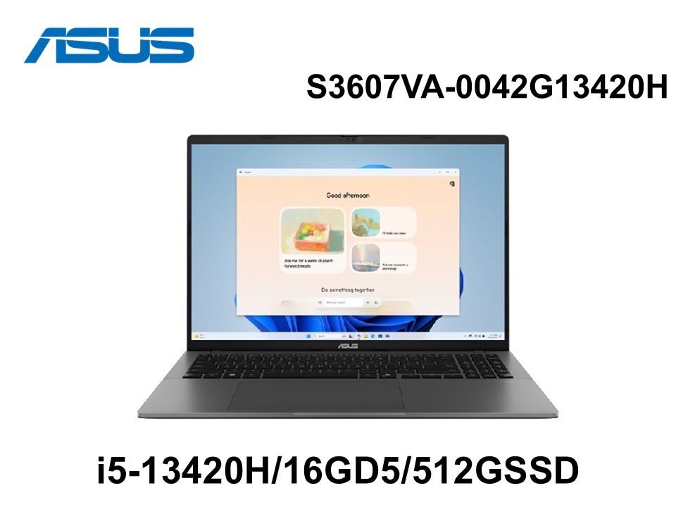 ASUS Vivobook S S3607VA-0042G13420H 夜幕灰 16吋筆電 i5-13420H/16G/512SD
