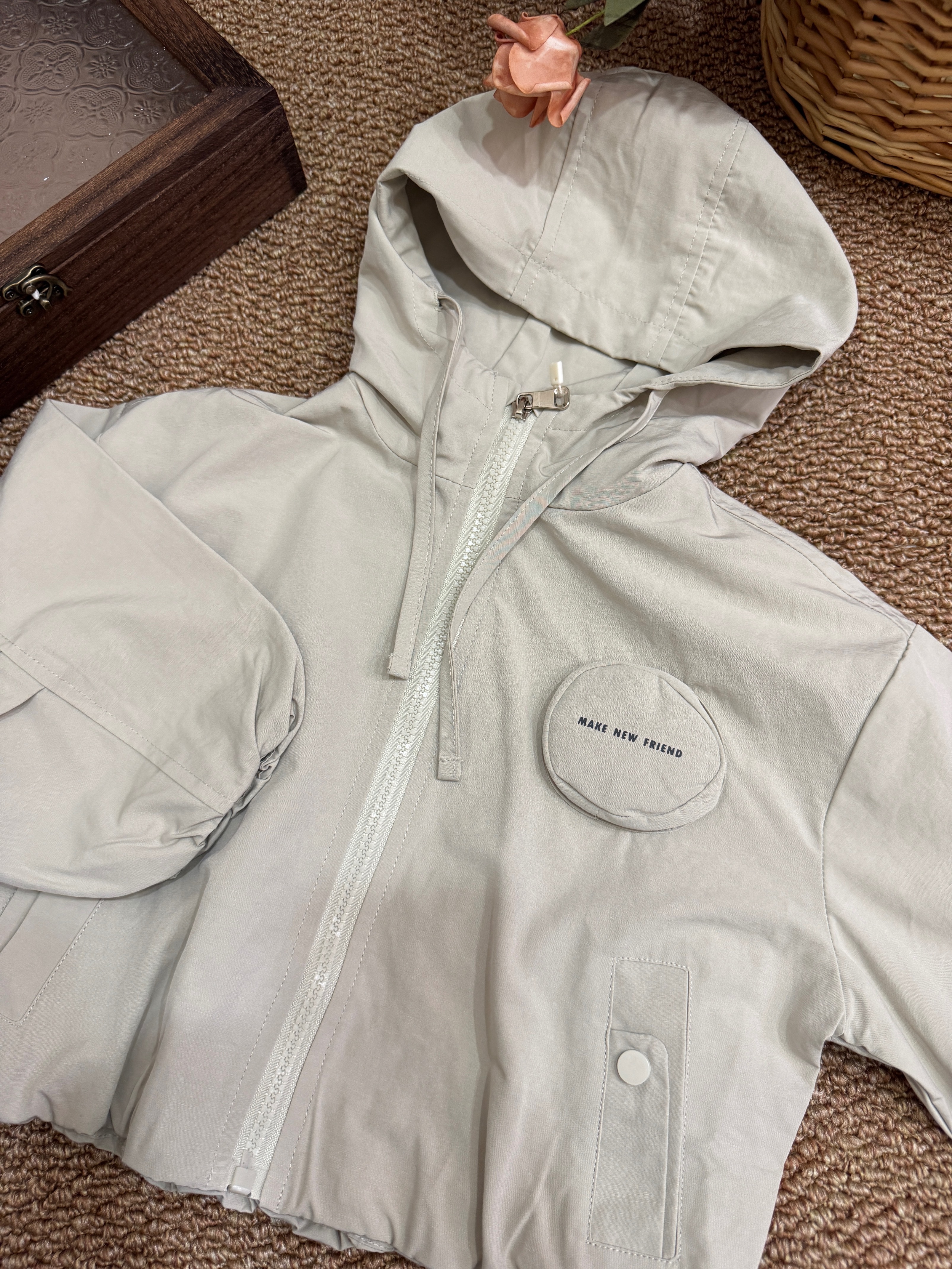 NH6580內縮澎澎連帽外套d16