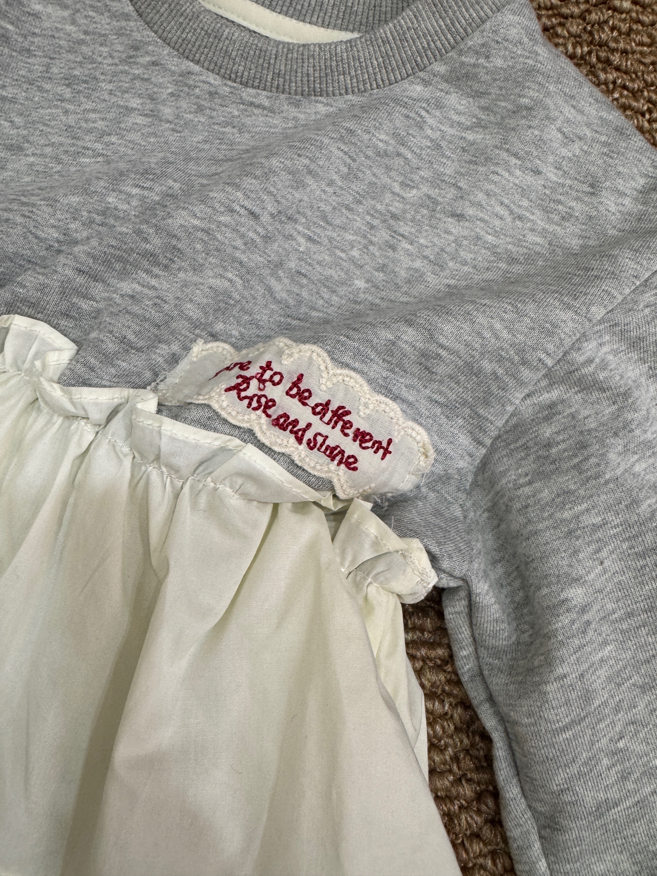 Q011接拼棉質上衣d24