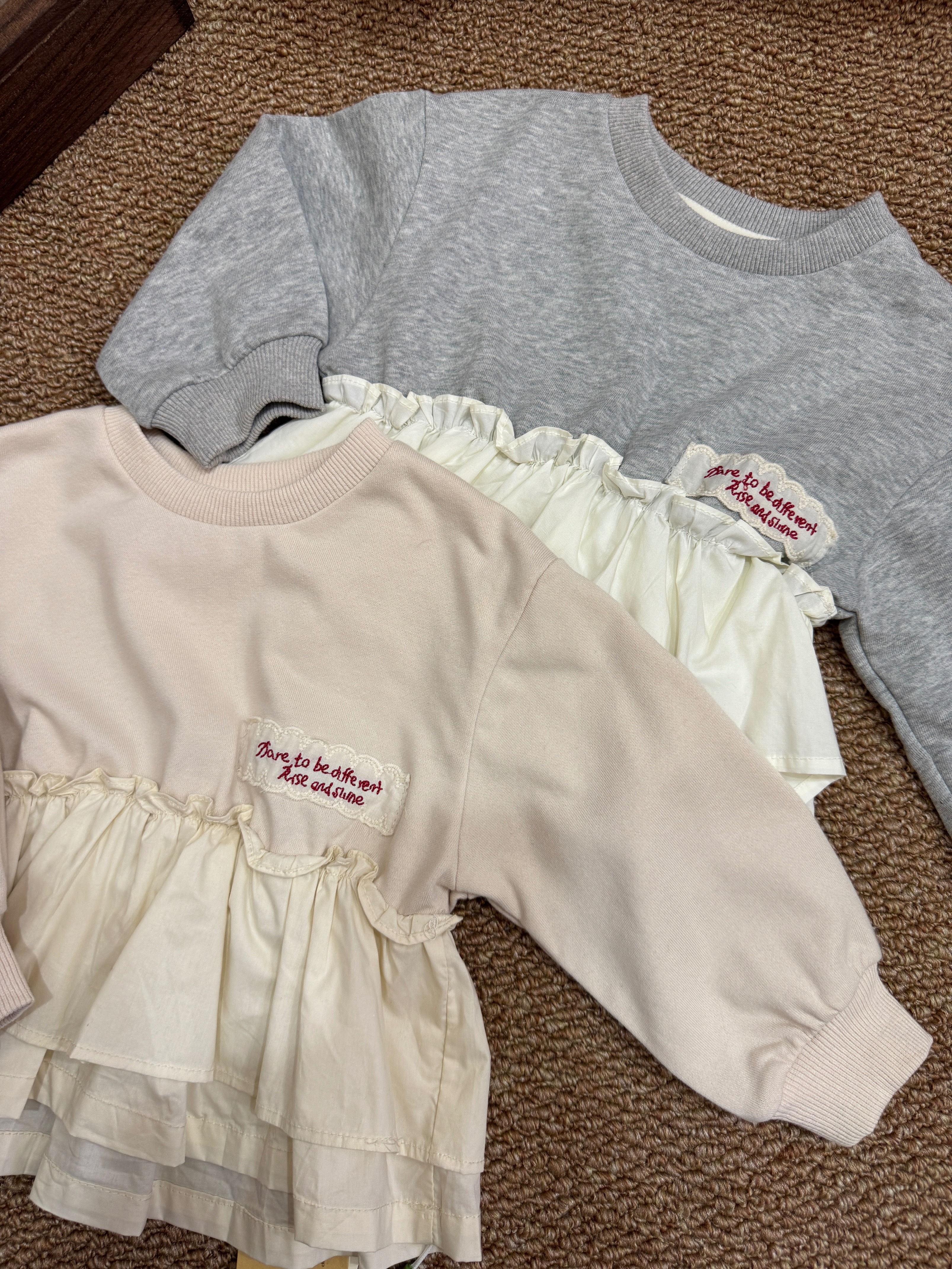 Q011接拼棉質上衣d24