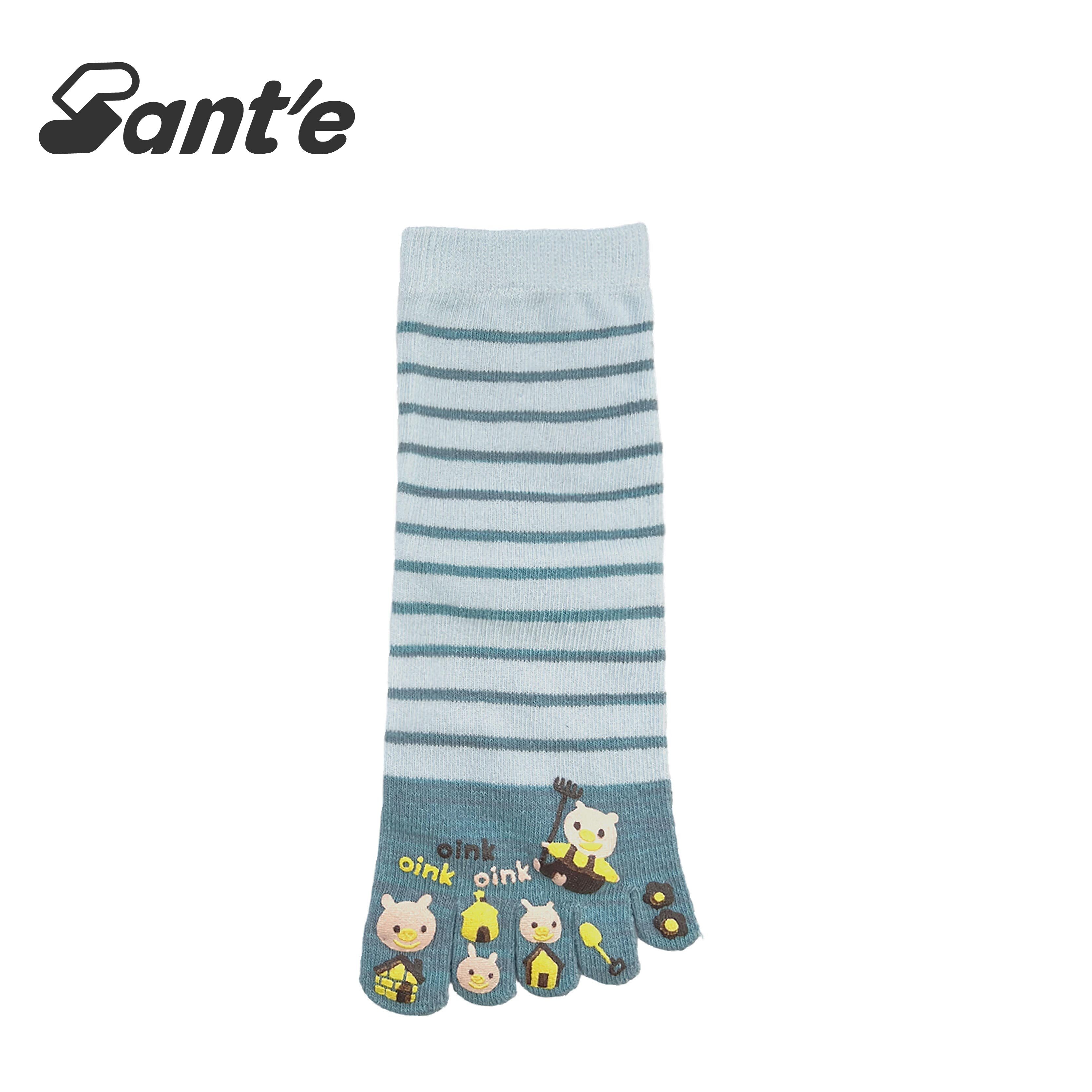 Santé 台灣 條紋小豬五趾襪 女款 (2色) 44SA3007