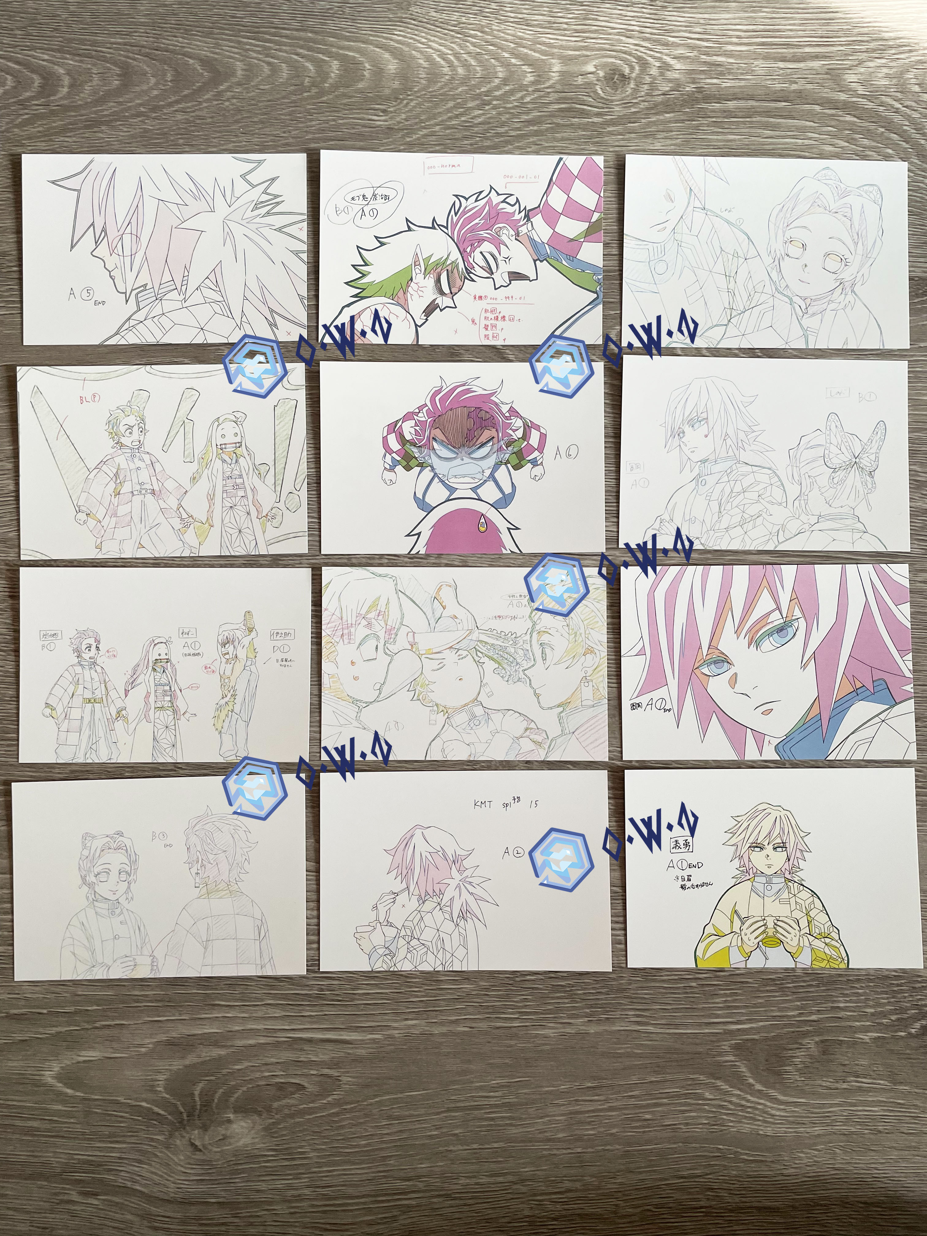 【OWN】鬼滅之刃 明信片 手稿 義勇 限量 錆兔 炭治郎 鱗瀧左近次 彌豆子