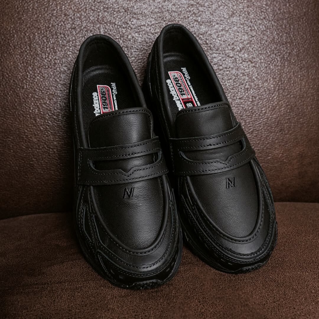 NEW BALANCE U1906 全黑 仿皮革 樂福鞋 懶人鞋 U1906LBN