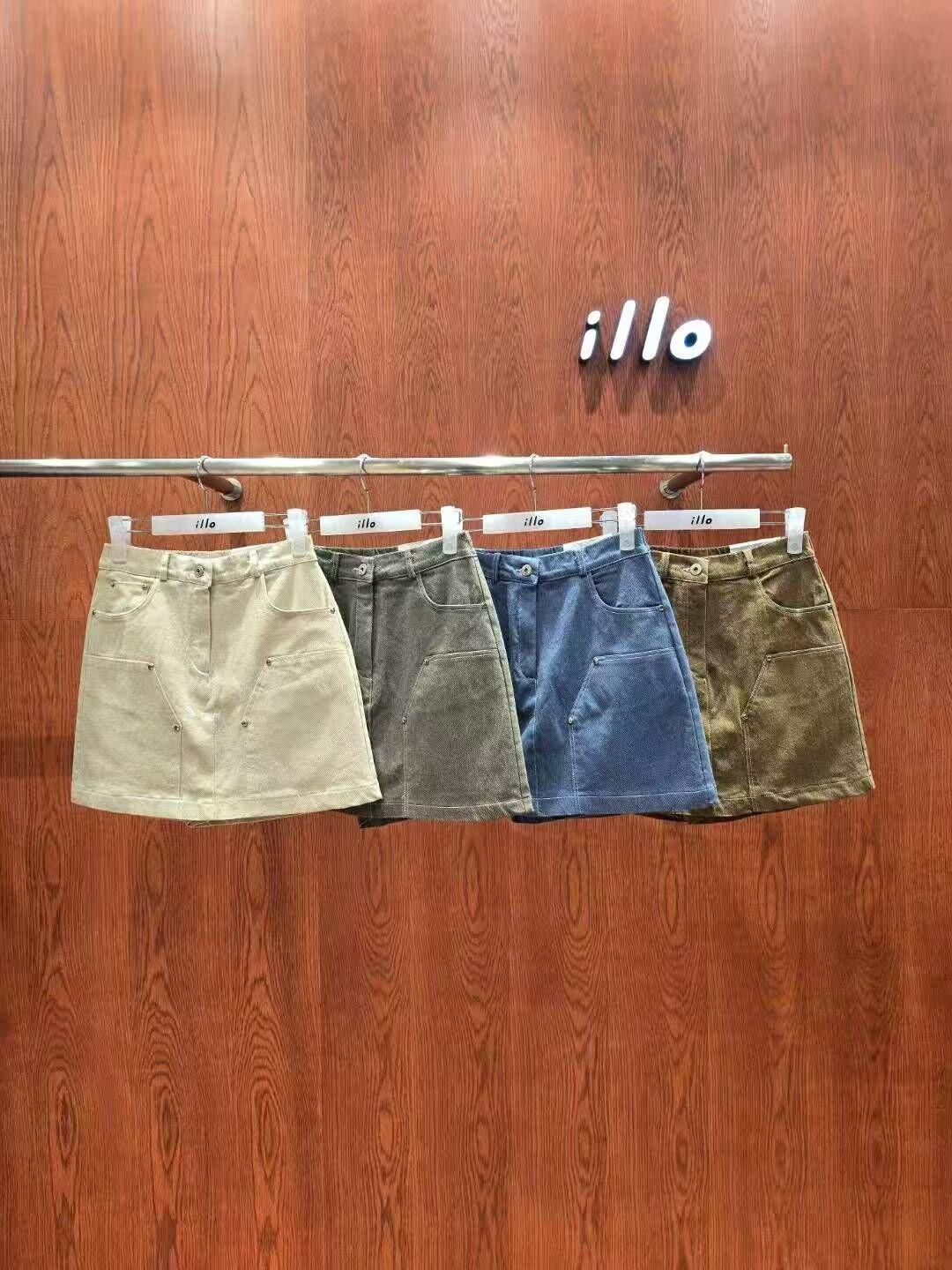 IO5130 拼布洗水短裙(S/M/L)