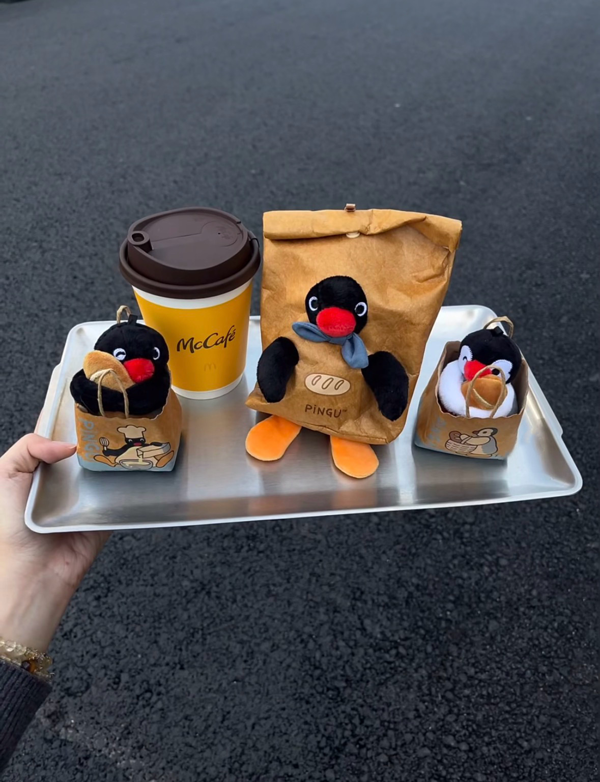 （現貨）PINGU企鵝家族 企鵝麵包坊袋裝 吊飾