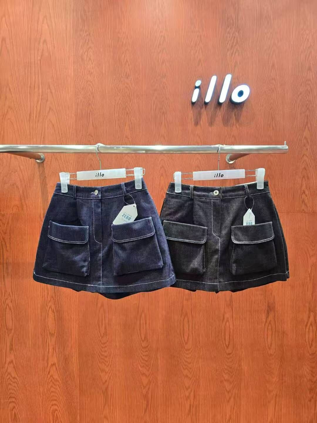 IO5133 反蓋口袋牛仔短裙(S/M/L)