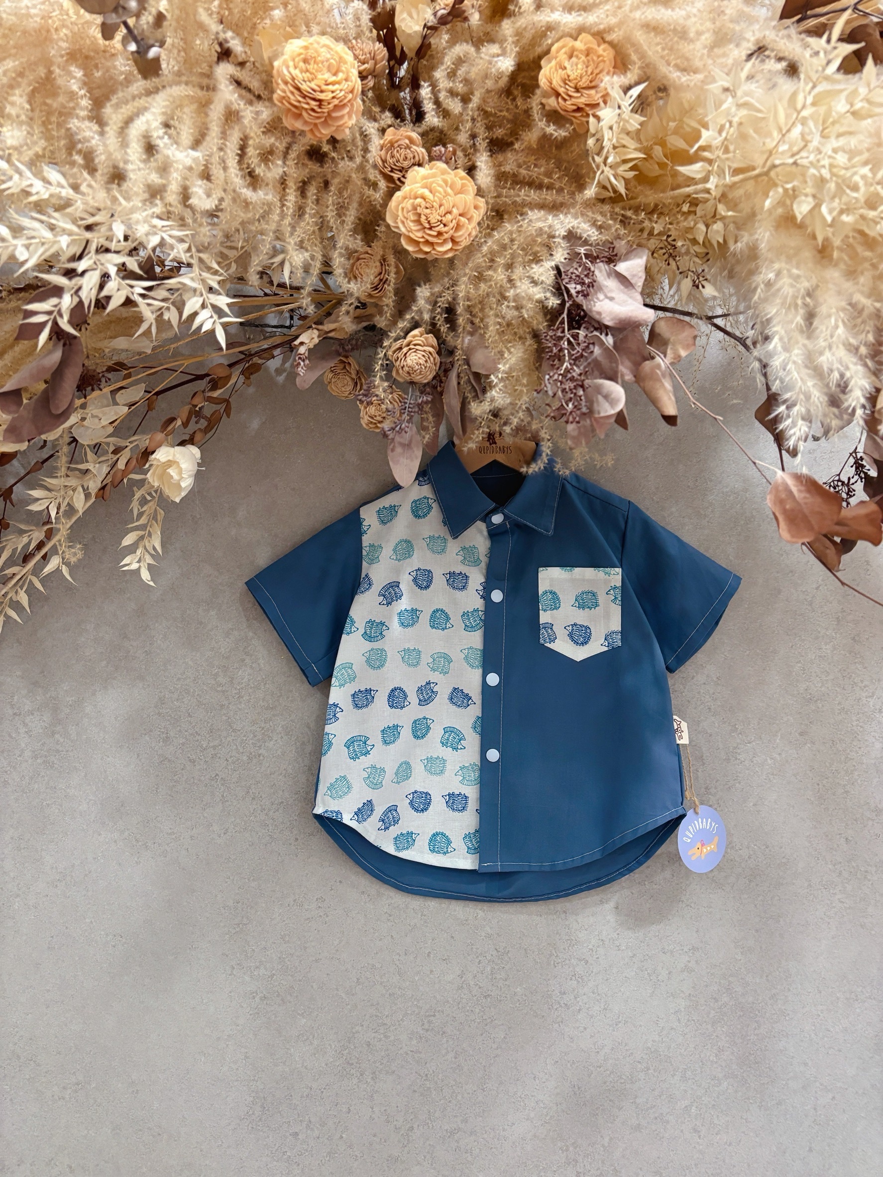 Lisa藍刺蝟 短袖襯衫（90）