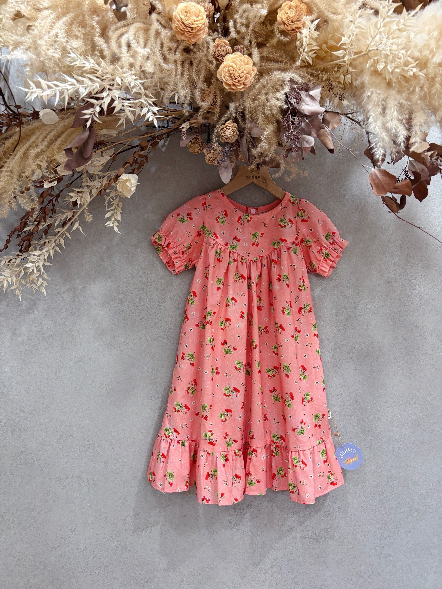 草莓園 短袖宮廷蛋糕洋裝（120）