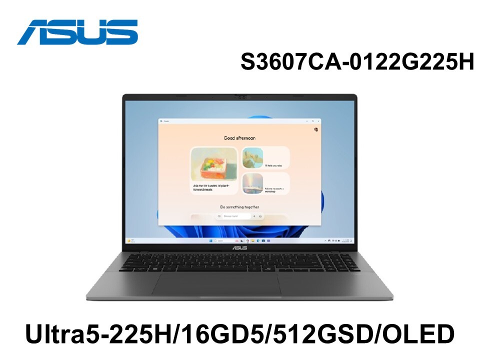 ASUS Vivobook S S3607CA-0122G225H 夜幕灰 16吋筆電 Ultra5-225H/16G/512SD