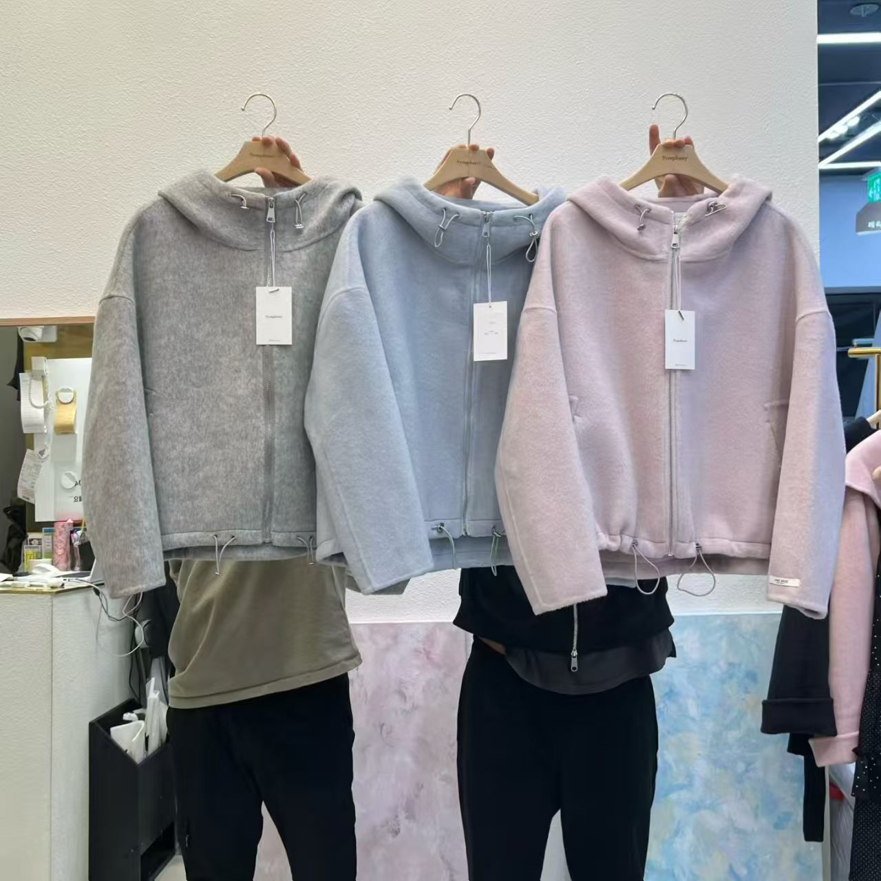 SY5117 束繩連帽拉鏈外套