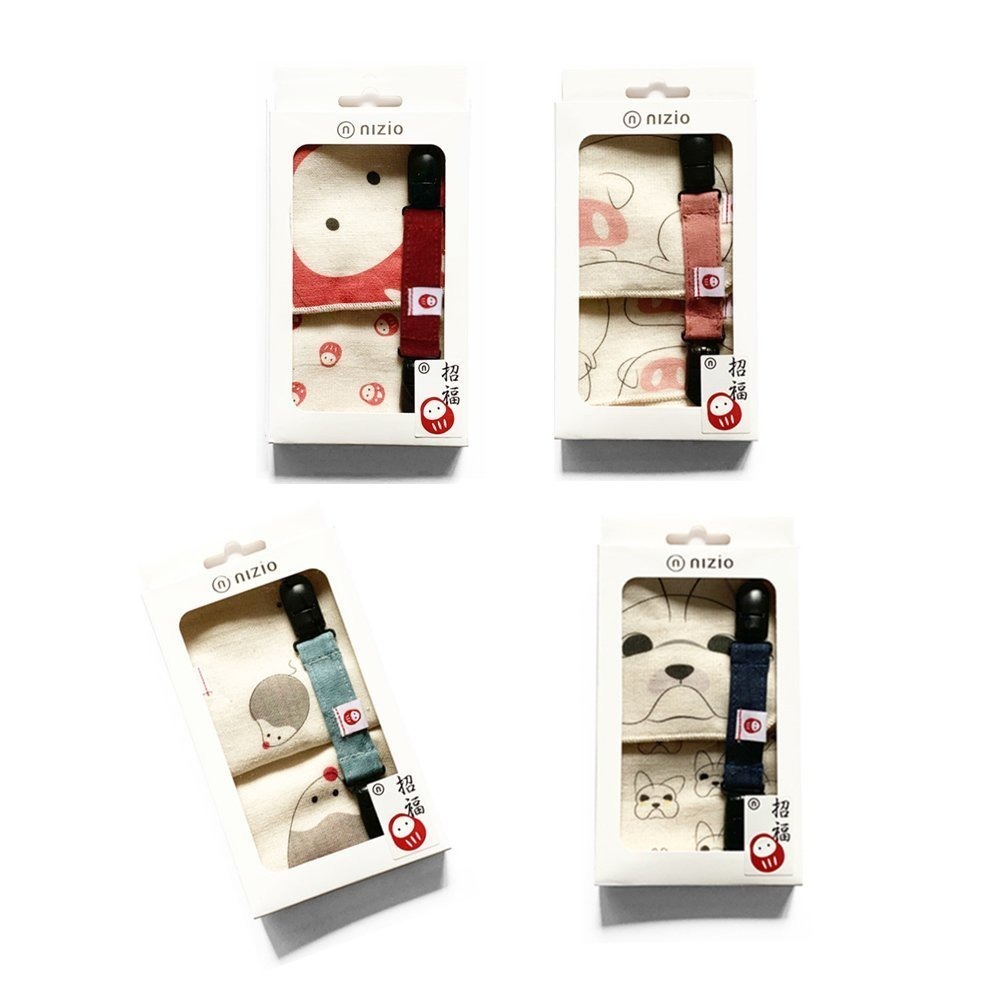 招福方巾兩件組+ 萬用夾(6種花色)