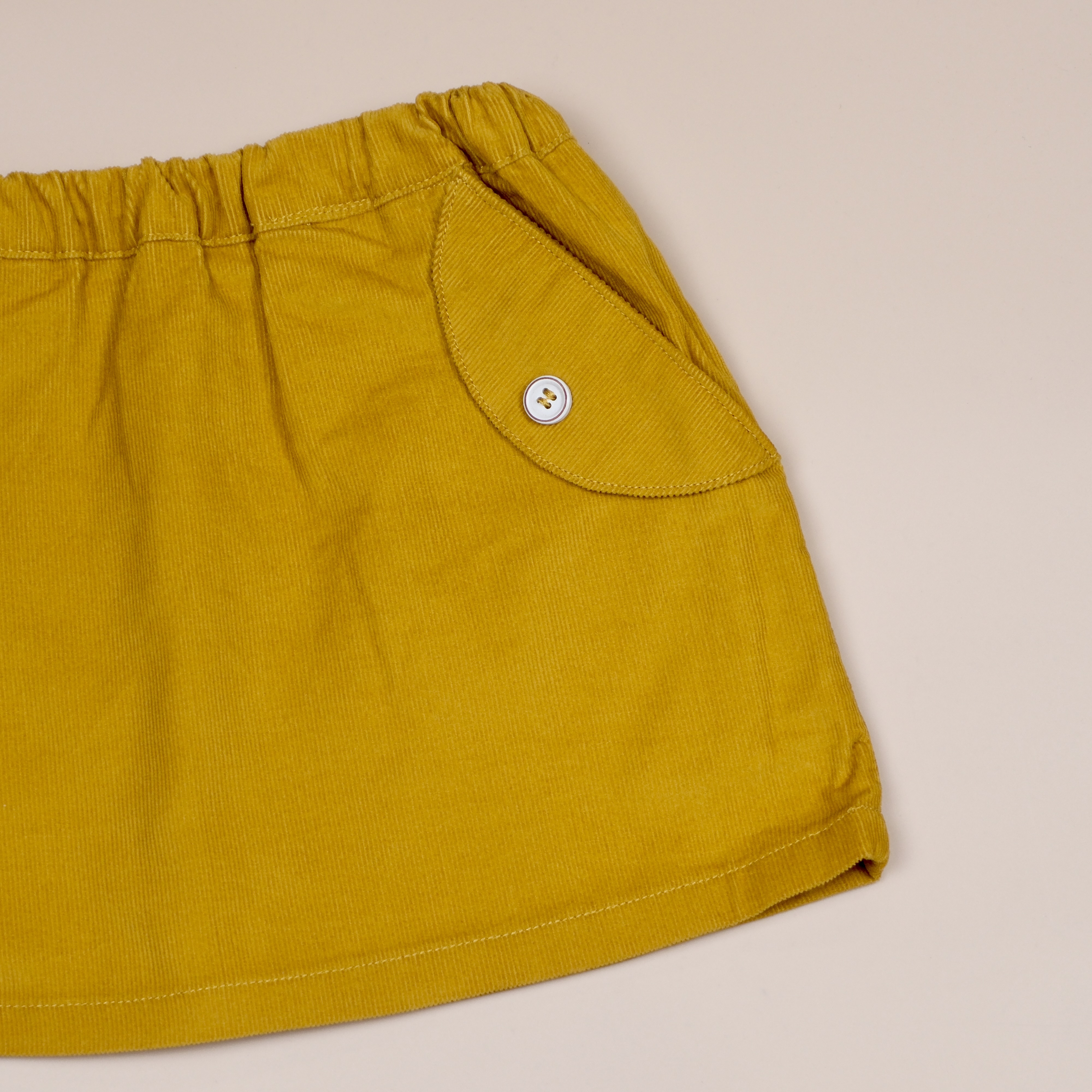 芥末黃 ෆ 手作女童迷你短裙