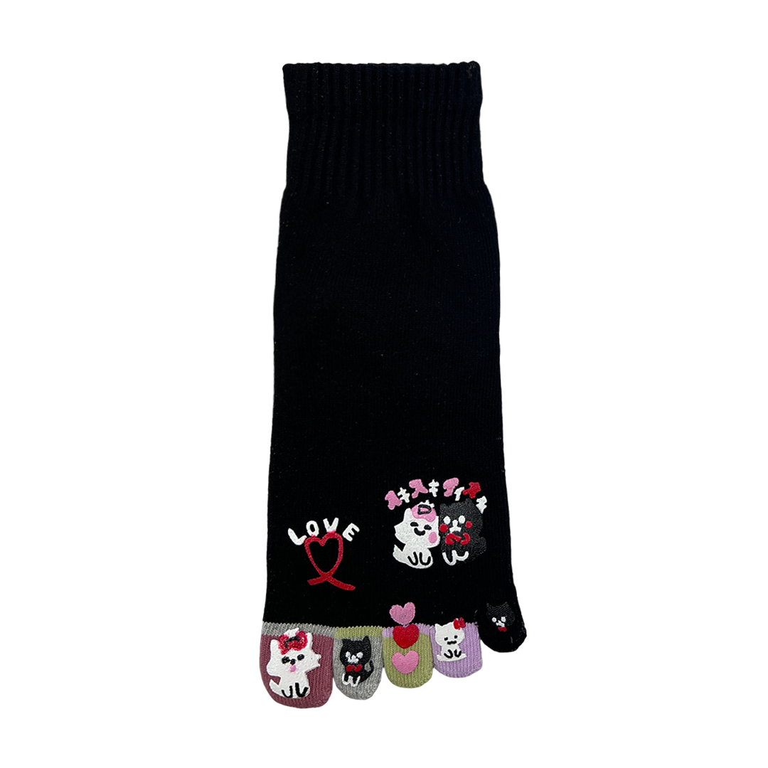 Santé 台灣 情侶貓五趾襪 女款 (2色) 44SA3009