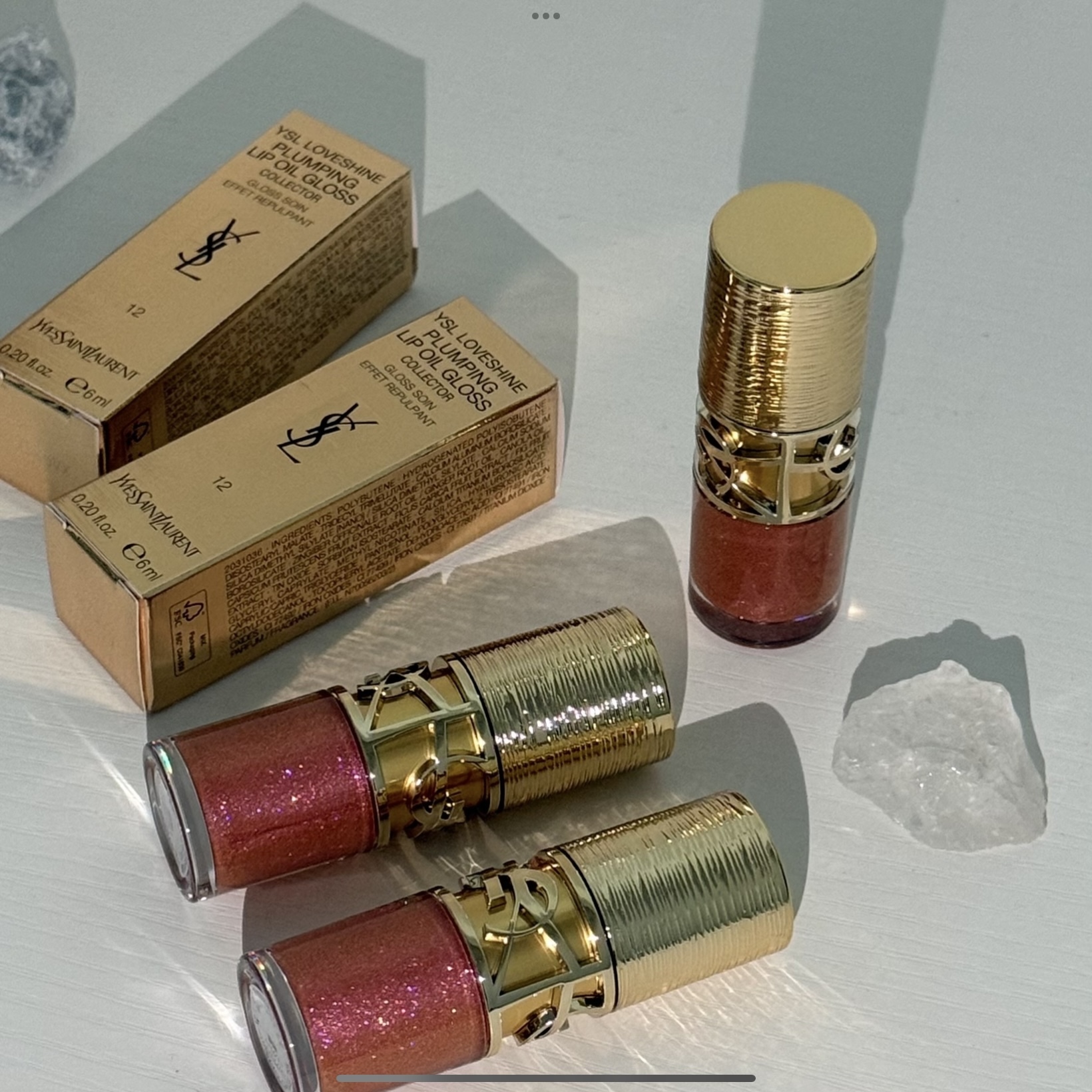 YSL - 2025 Holiday Collection奢金流星 LOVESHINE PLUMPING LIP OIL GLOSS #12 Honey Moon