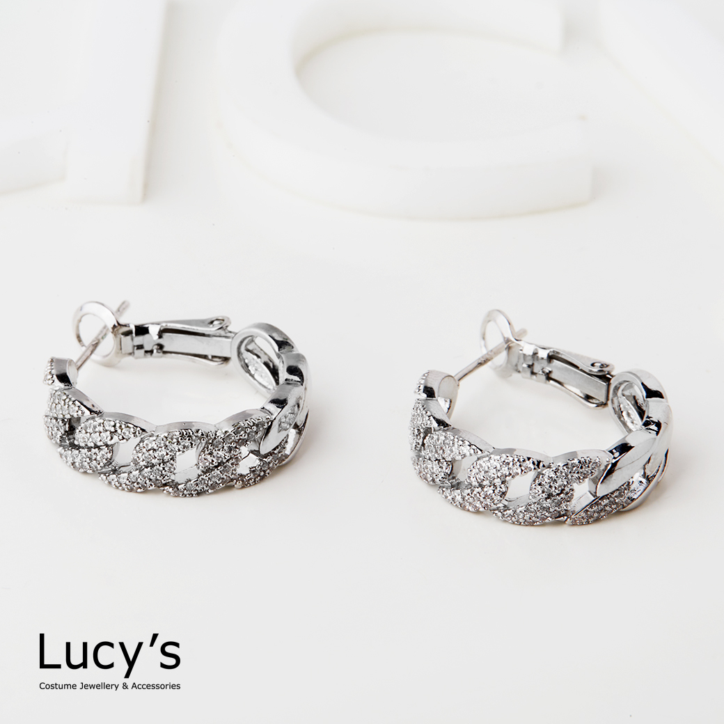 麻花鑽 圈型耳環 (126174)