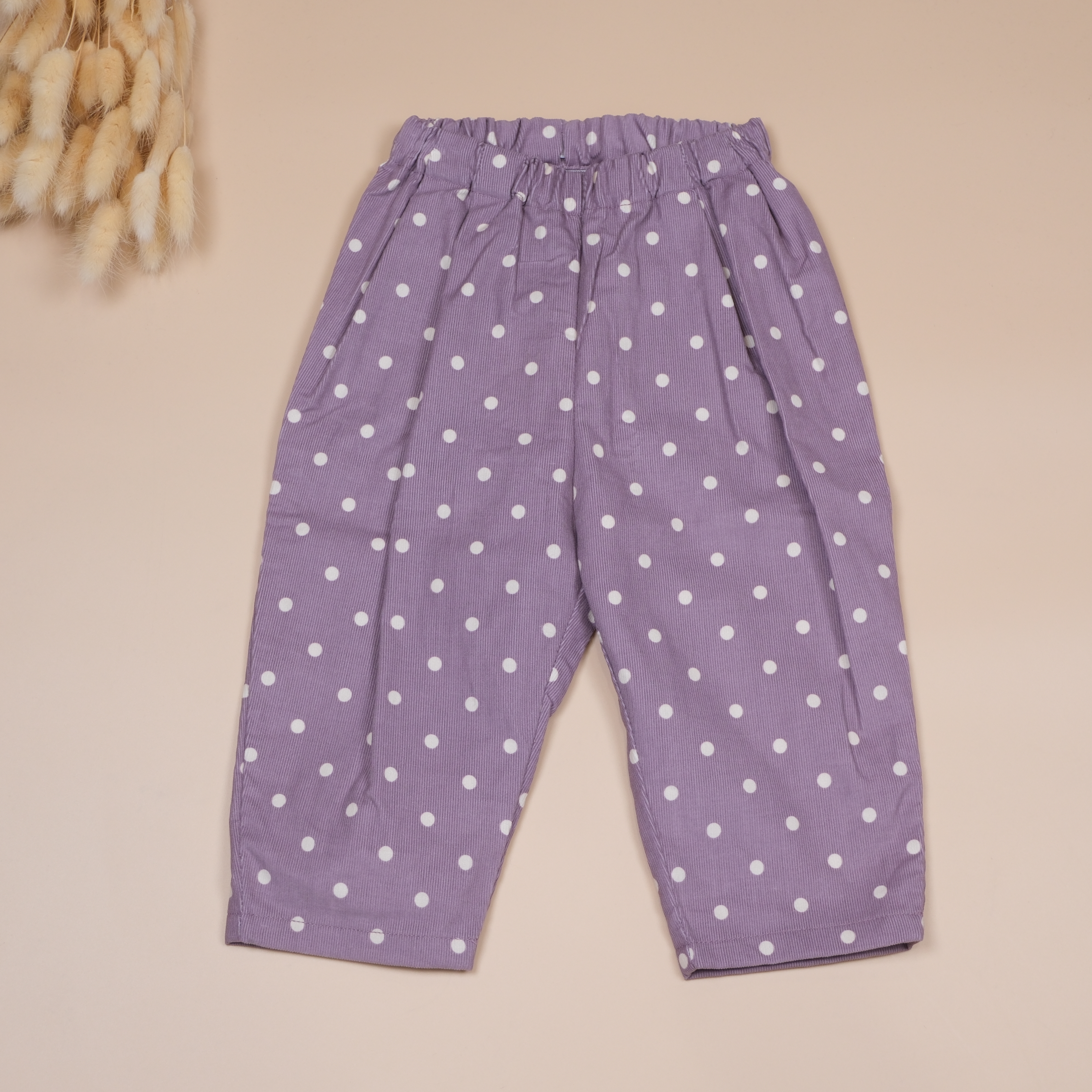 布間日子系列 ◊ 紫色點點 ◊ 手作童裝長褲
