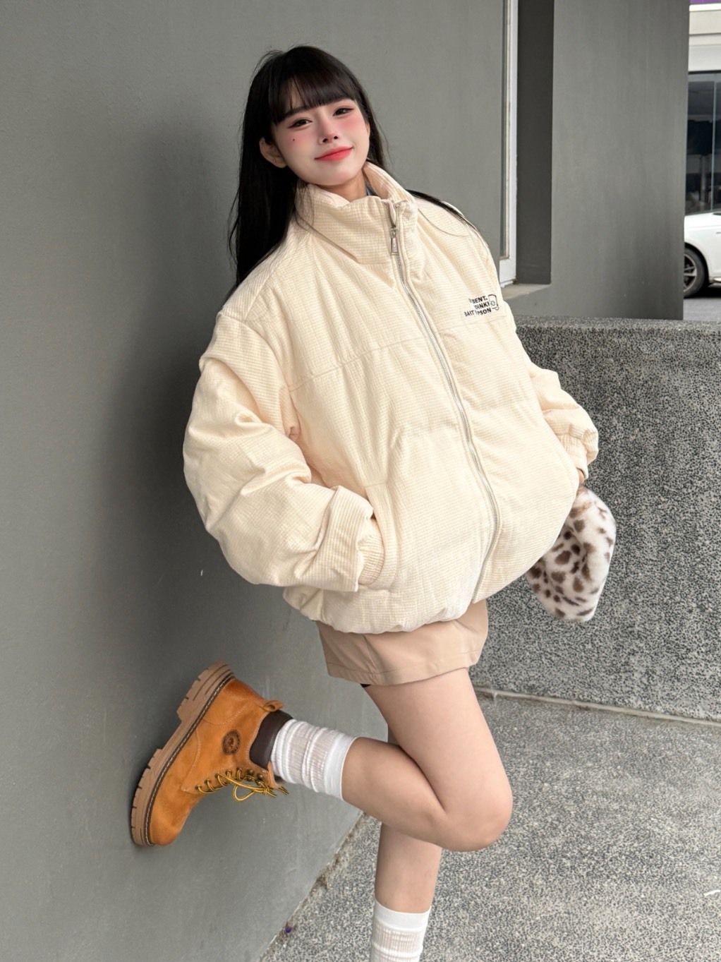 THE SIMPSONS 燈芯絨 鴨絨 麵包外套