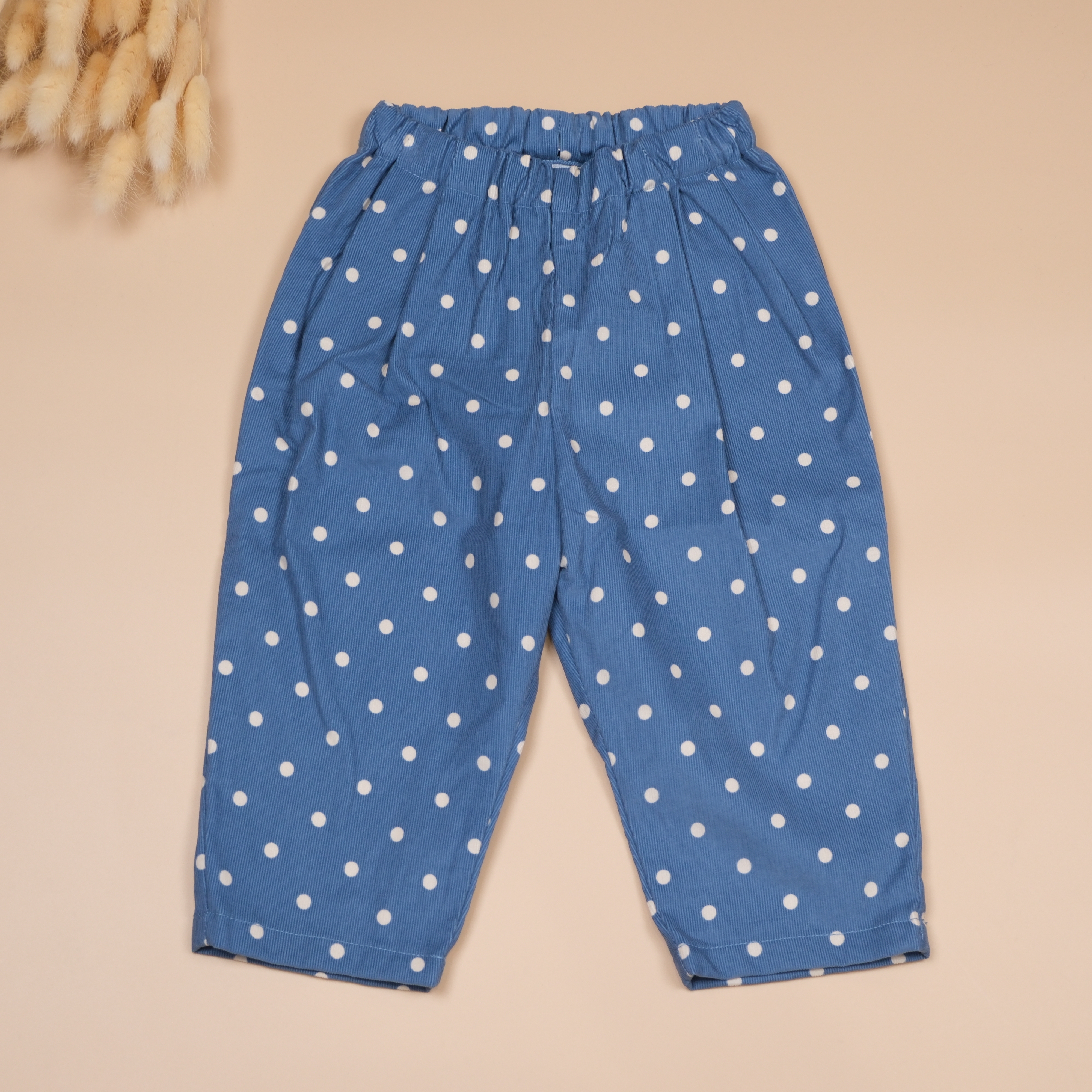 布間日子系列 ◊ 藍色點點 ◊ 手作童裝長褲