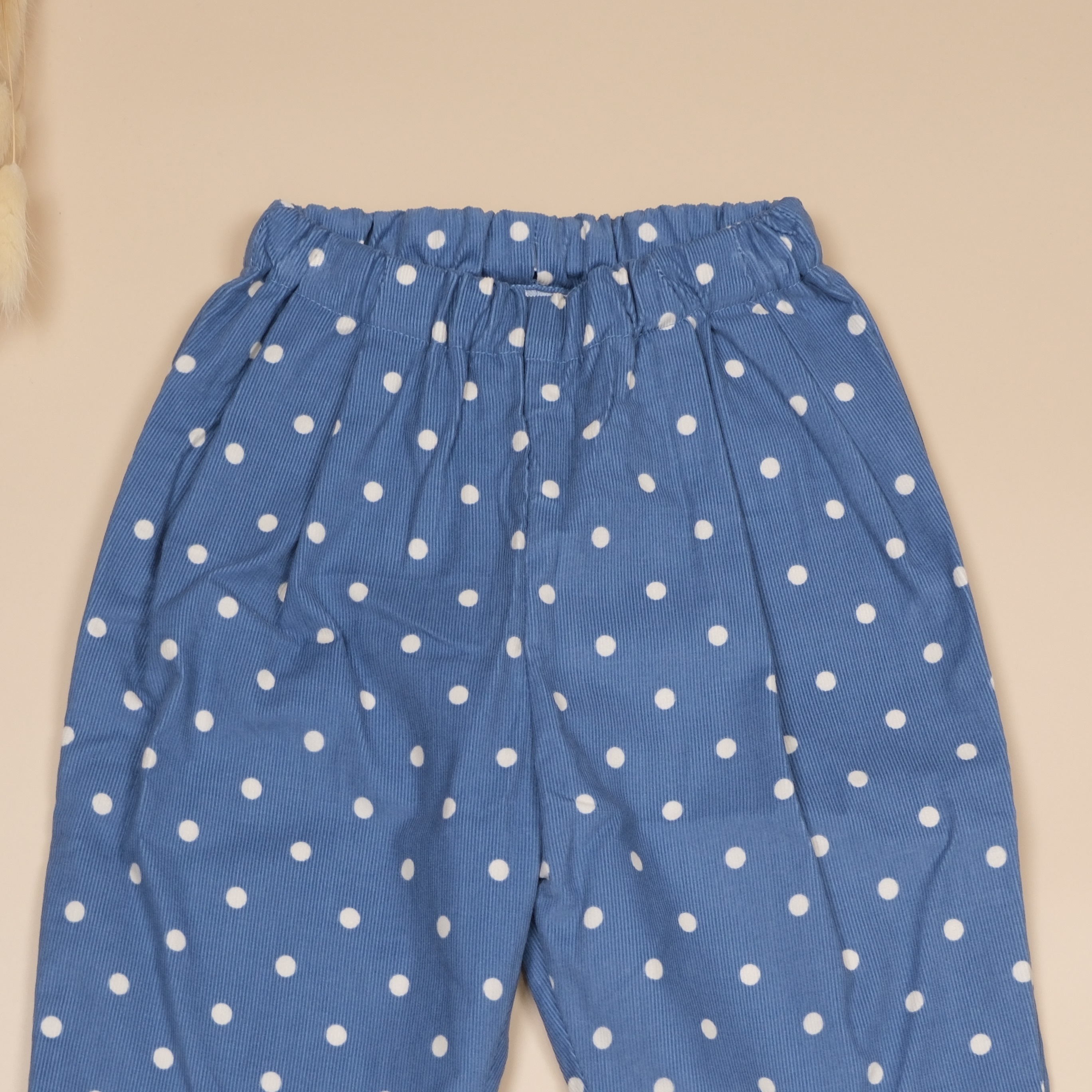 布間日子系列 ◊ 藍色點點 ◊ 手作童裝長褲