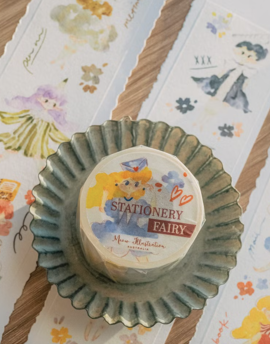 喵大 Meow illustration | 文具精靈 和紙膠帶 (特油含離型紙)