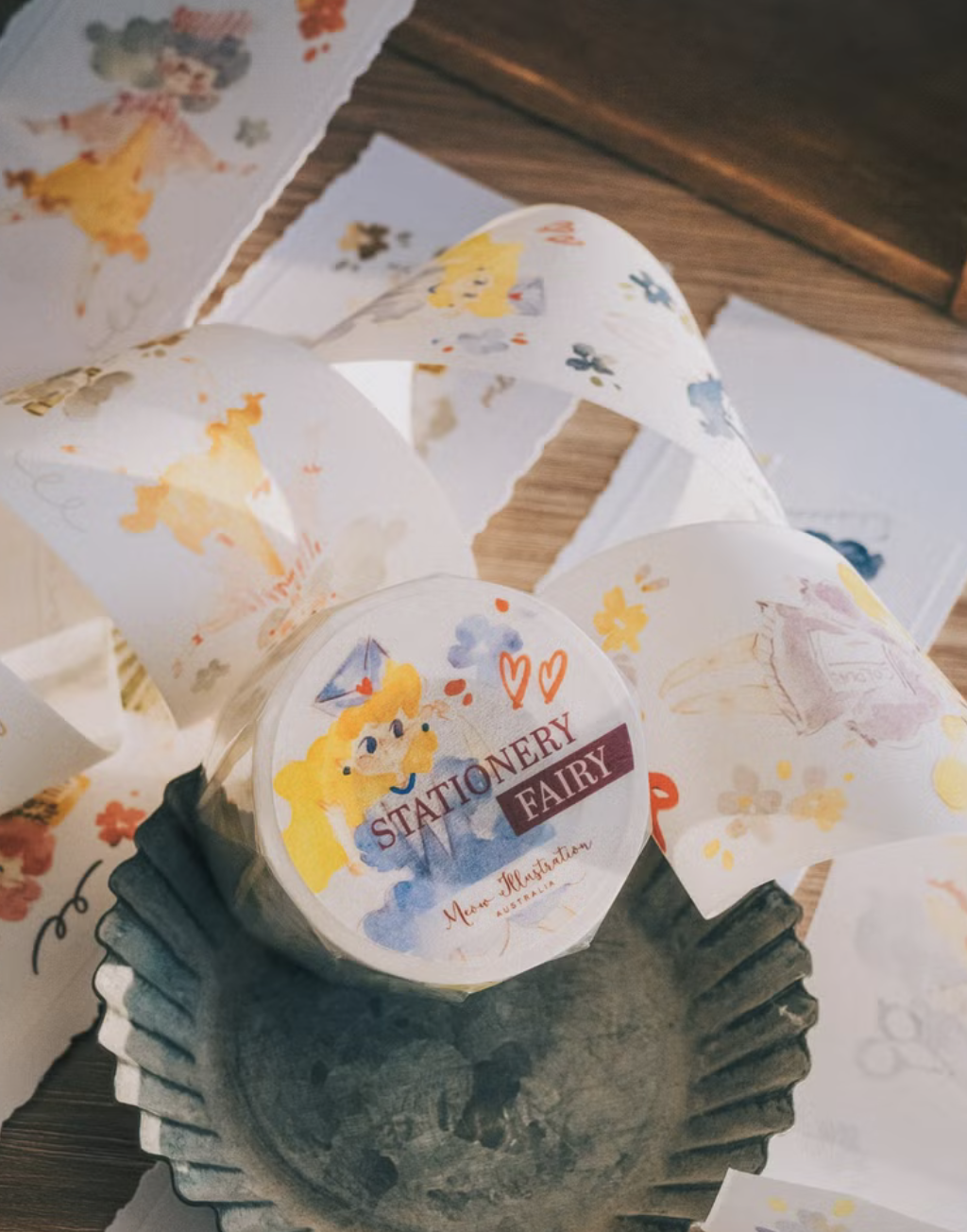 喵大 Meow illustration | 文具精靈 和紙膠帶 (特油含離型紙)