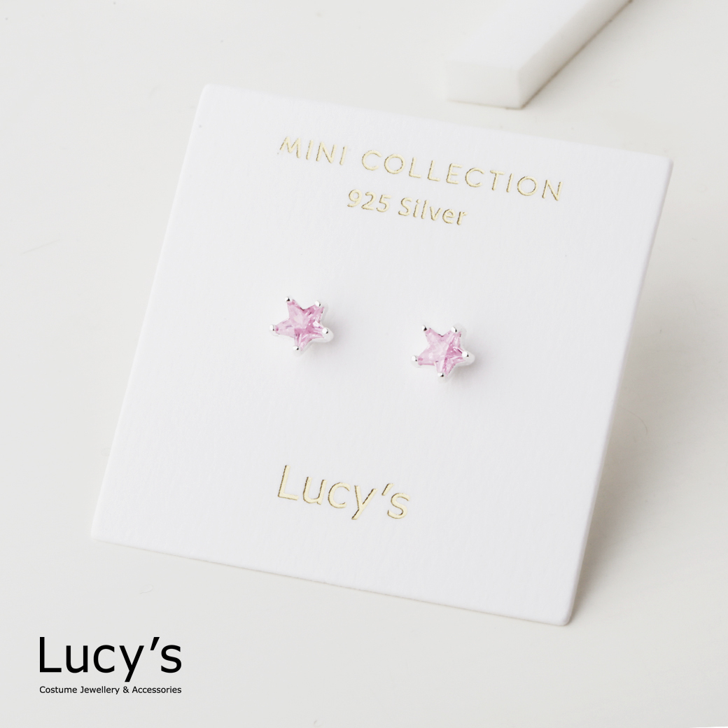 *925純銀〔輕銀系列〕亮晶晶 耳環 (四色) (100567-100570)