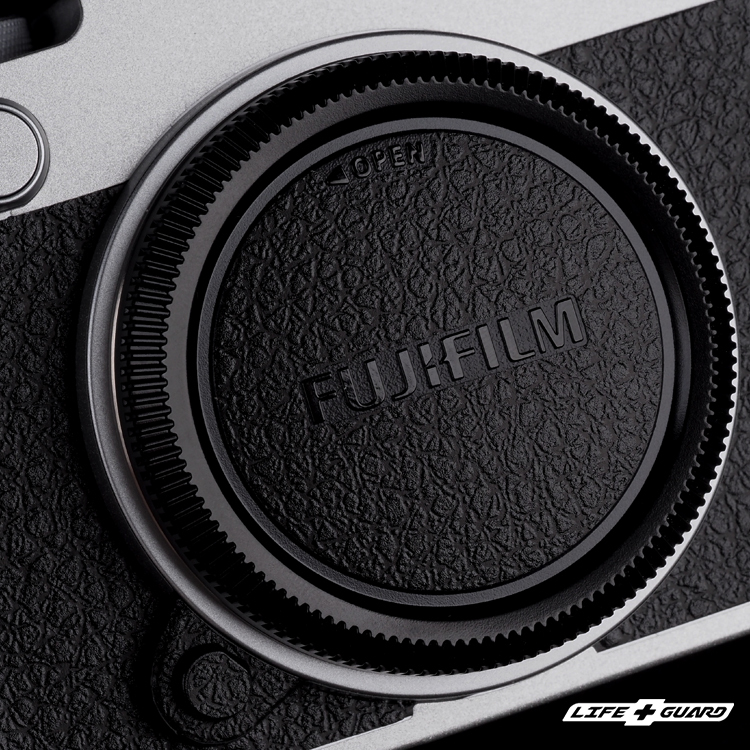 LIFE+GUARD 相機貼膜安裝特寫，適用 FUJIFILM X-E5