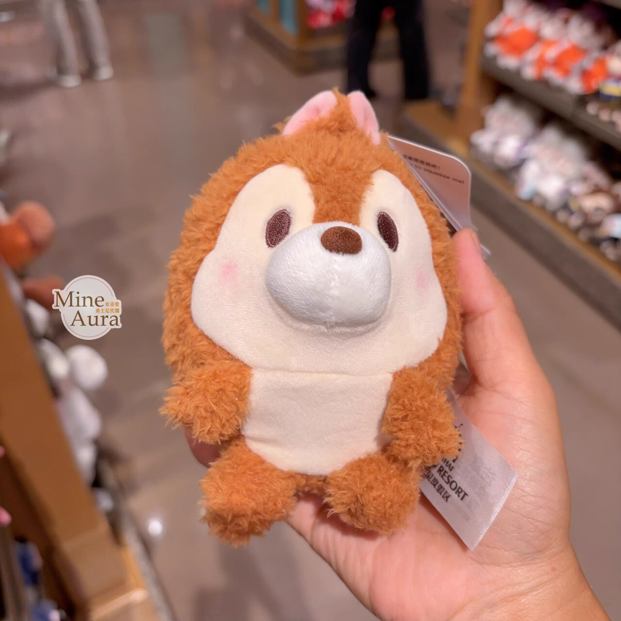 捏捏樂 黑鼻 奇奇 Chip 絨毛 玩具 娃娃 玩偶 奇奇蒂蒂 Chip 'n Dale -上海迪士尼樂園