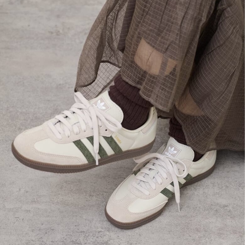 ADIDAS ORIGINALS SAMBA OG 抹茶綠 米白綠 森巴 德訓鞋 JR0893