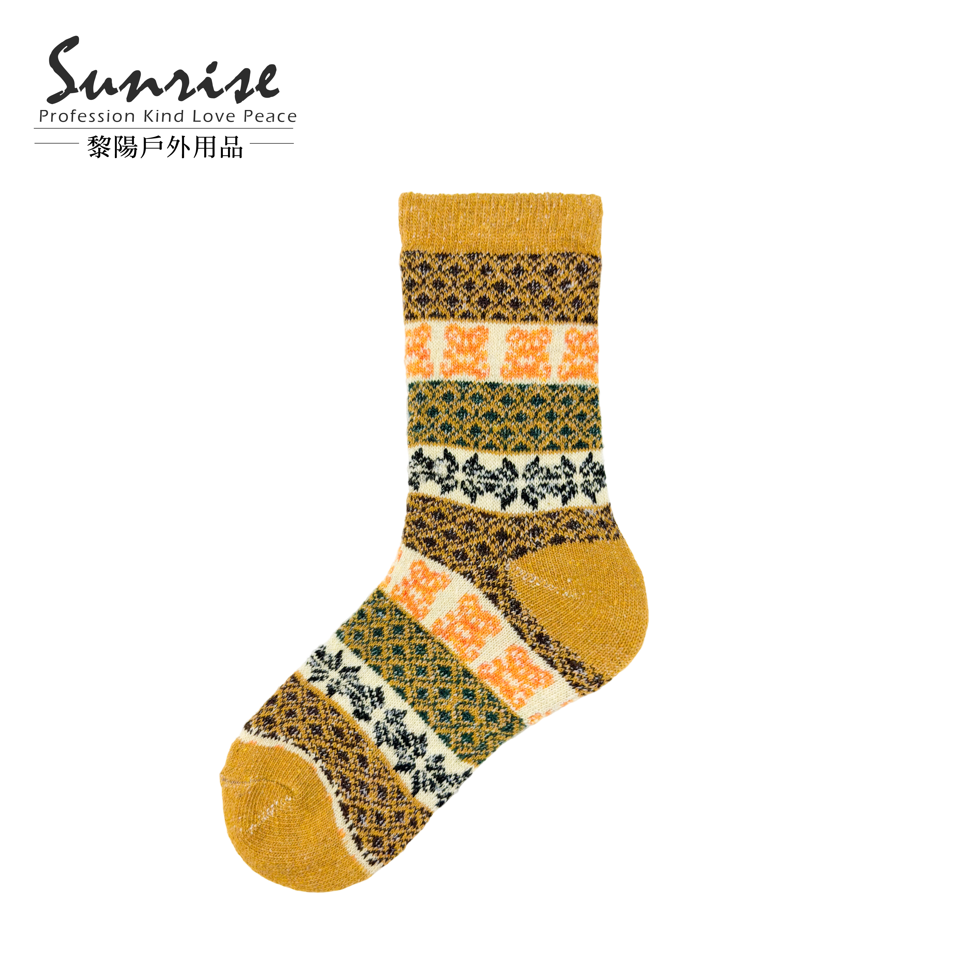 圖騰中筒羊毛襪 女款 (4色) 44KK2004