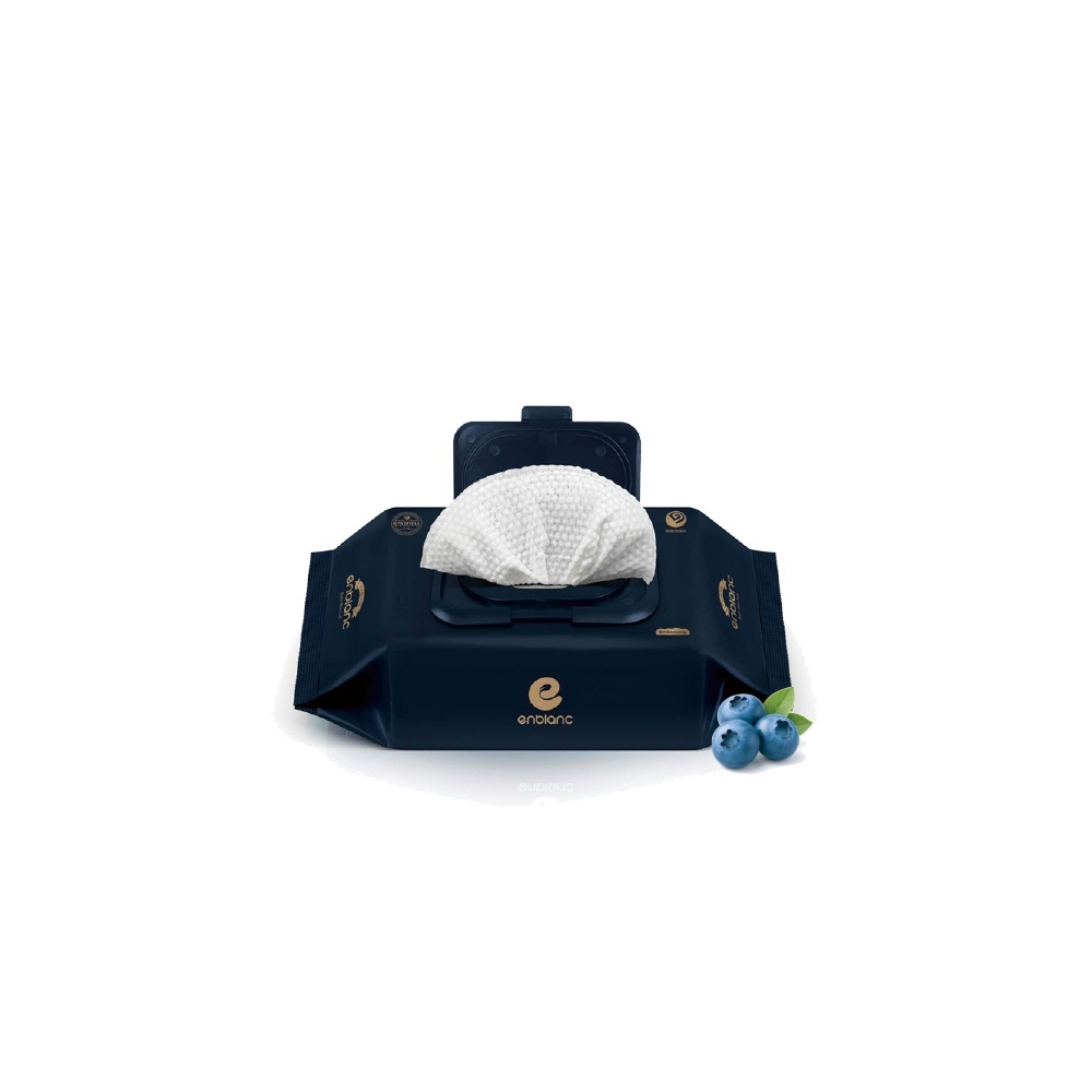 ENBLANC 銀離子抗菌｜極厚藍莓｜有蓋隨身包純水濕紙巾｜20抽