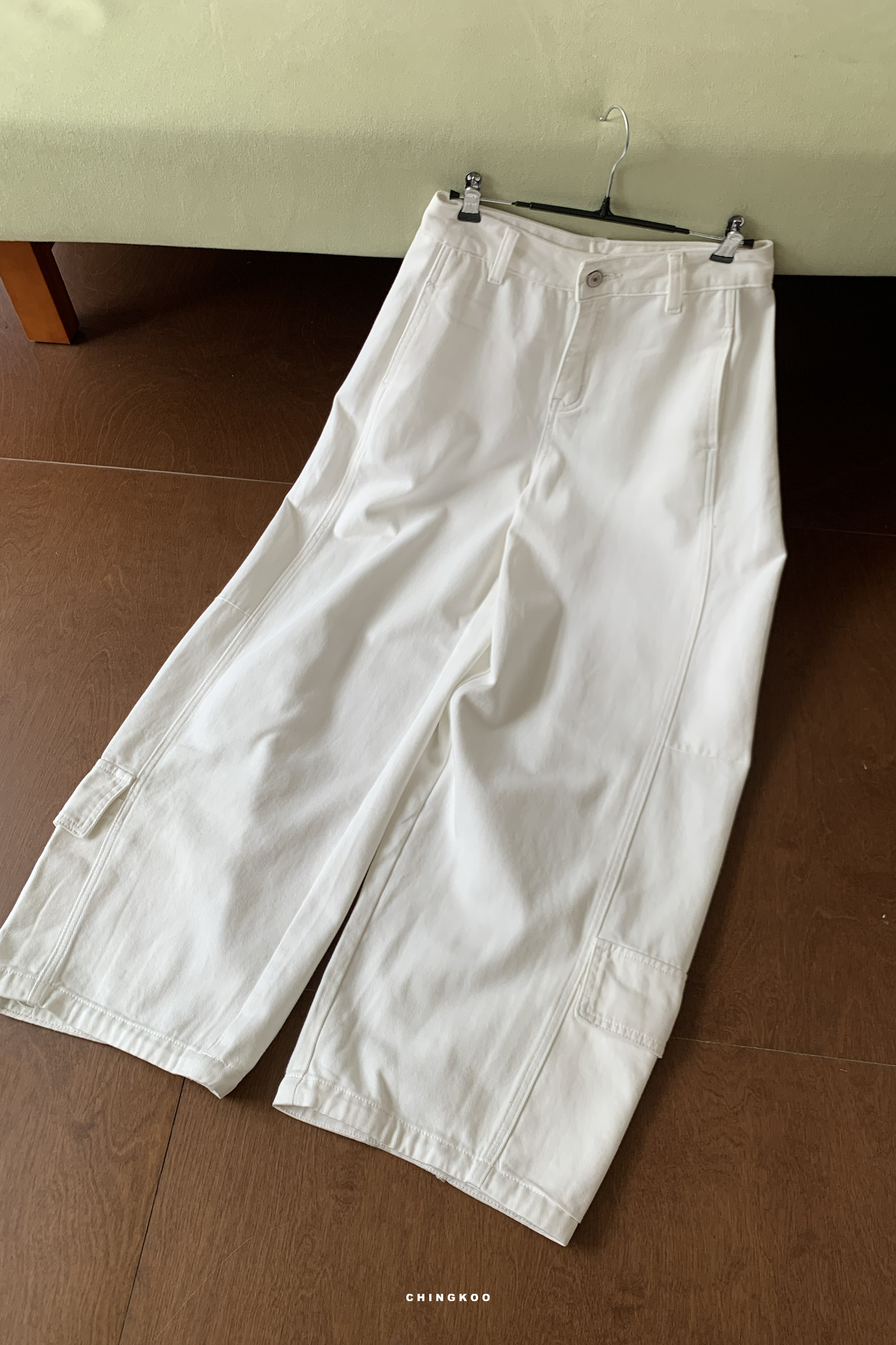 冬・Winter｜白色日常寬鬆直筒褲