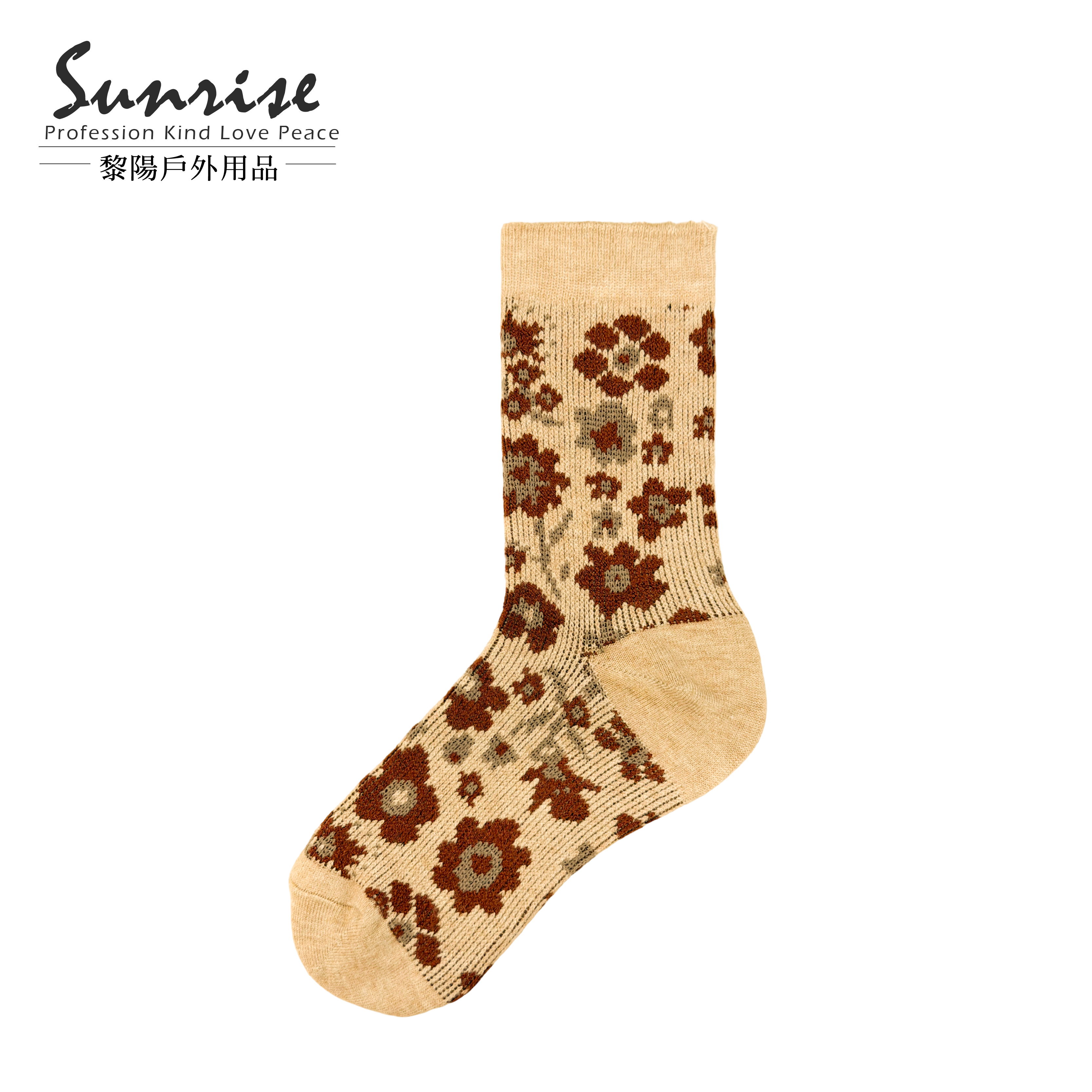 花朵中筒羊毛襪 女款 (5色) 44KK2008