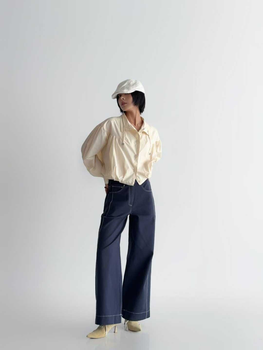 IO5154 立領抽繩防風外套