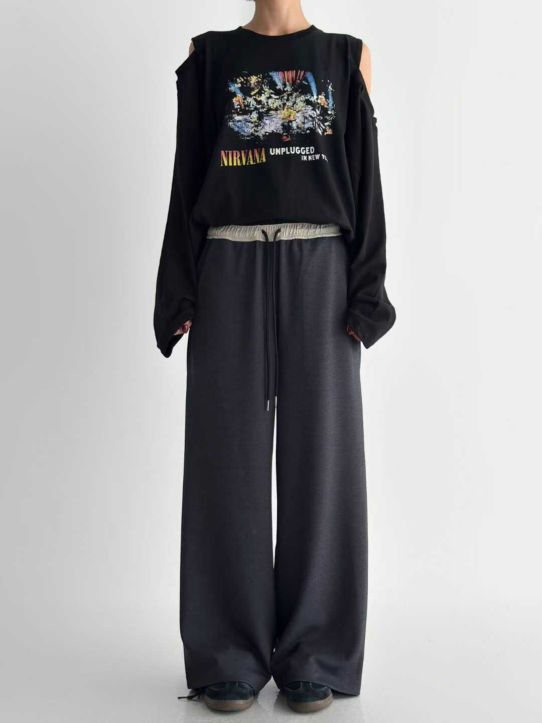 IO5111 拼接褲頭運動褲