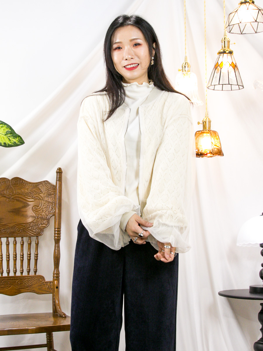 ⬇️開倉低至半價😱FINALSALE📣 全開胸拉鏈．通通冷料 拼 網布 雙面外套 【不設退換】