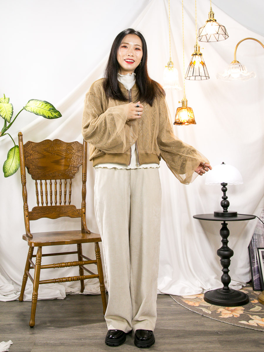 ⬇️開倉低至半價😱FINALSALE📣 全開胸拉鏈．通通冷料 拼 網布 雙面外套 【不設退換】