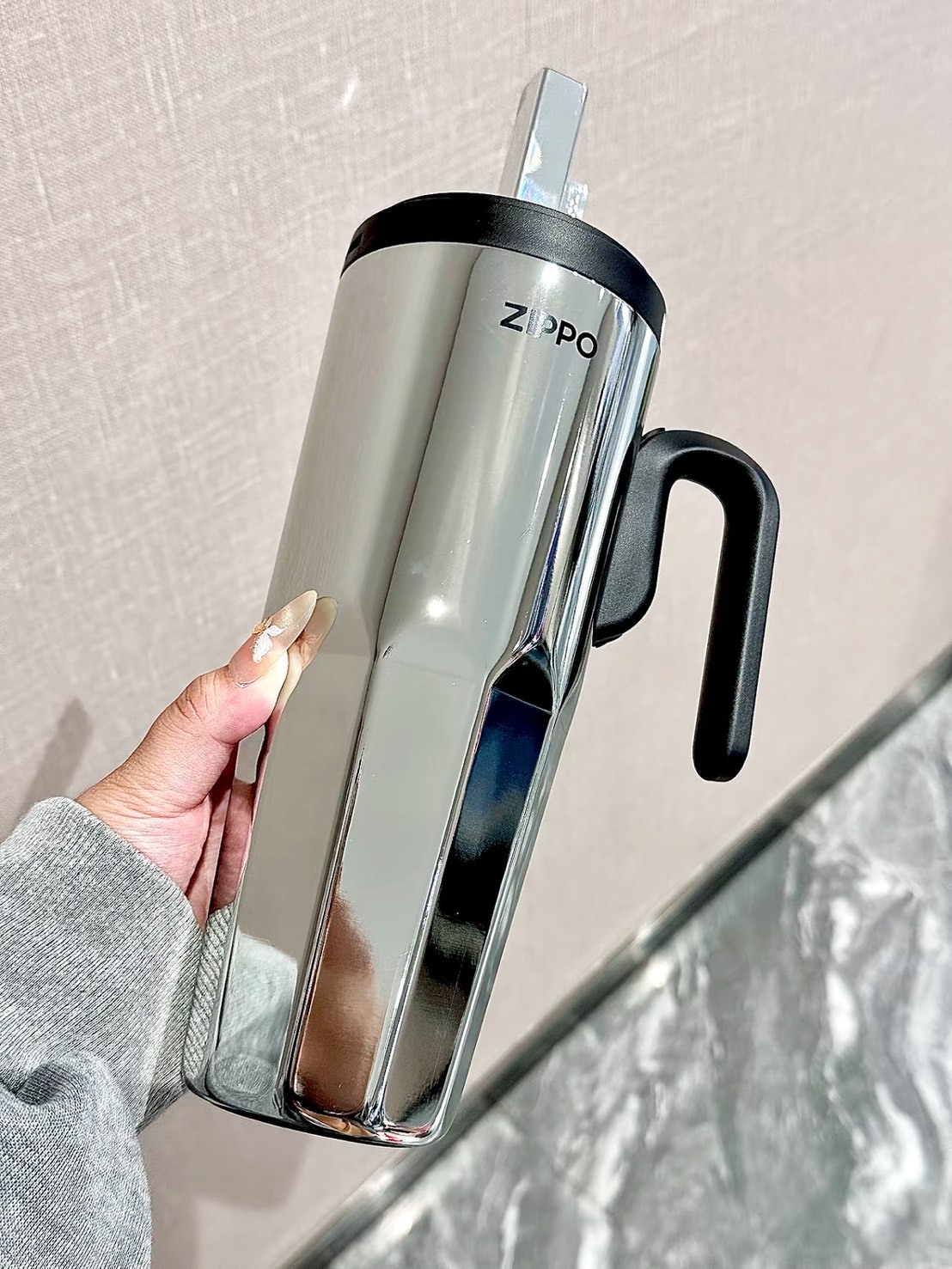 ZIPPO 保溫杯 吸管 鏡面 冰霸杯 888ML