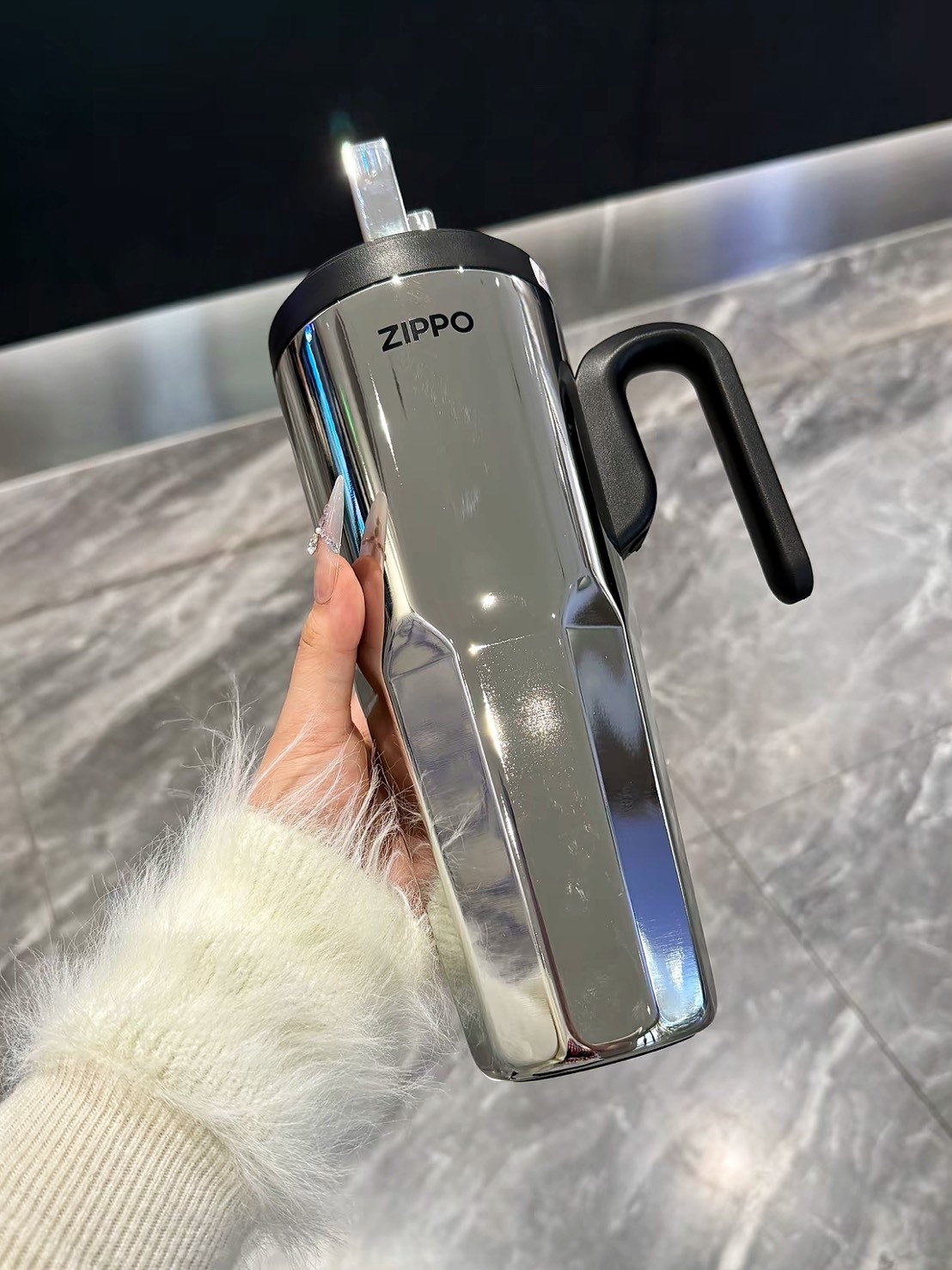 ZIPPO 保溫杯 吸管 鏡面 冰霸杯 888ML