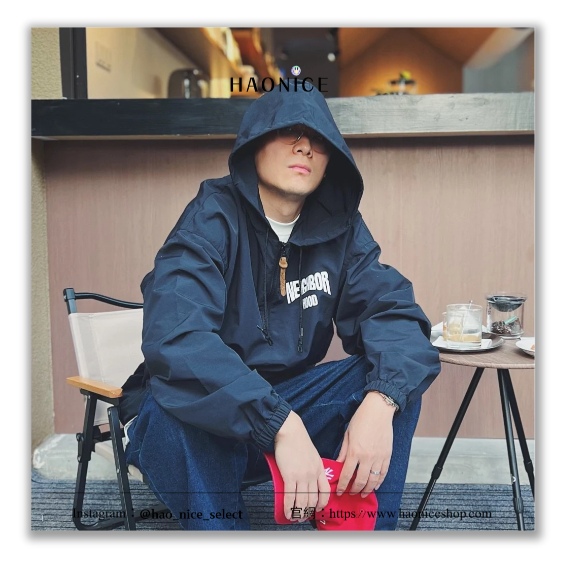 【HAO NICE】潮流精品🔥NEIGHBORHOOD 經典字母logo 日系 戶外機能衝鋒衣 連帽外套 風衣 半拉鏈